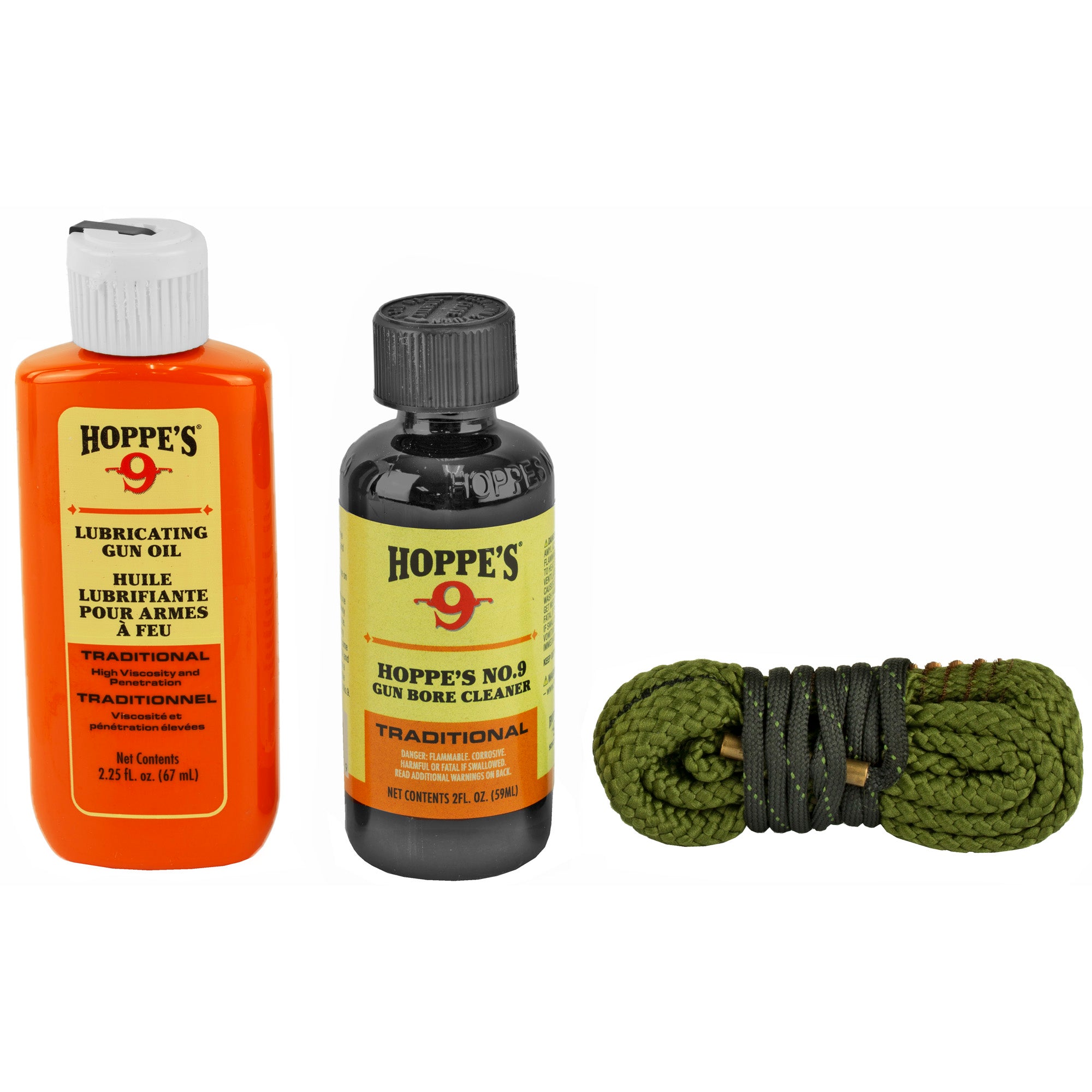 Hoppe's 1-2-3 Done! Firearm Cleaning Kit for 9mm Pistols