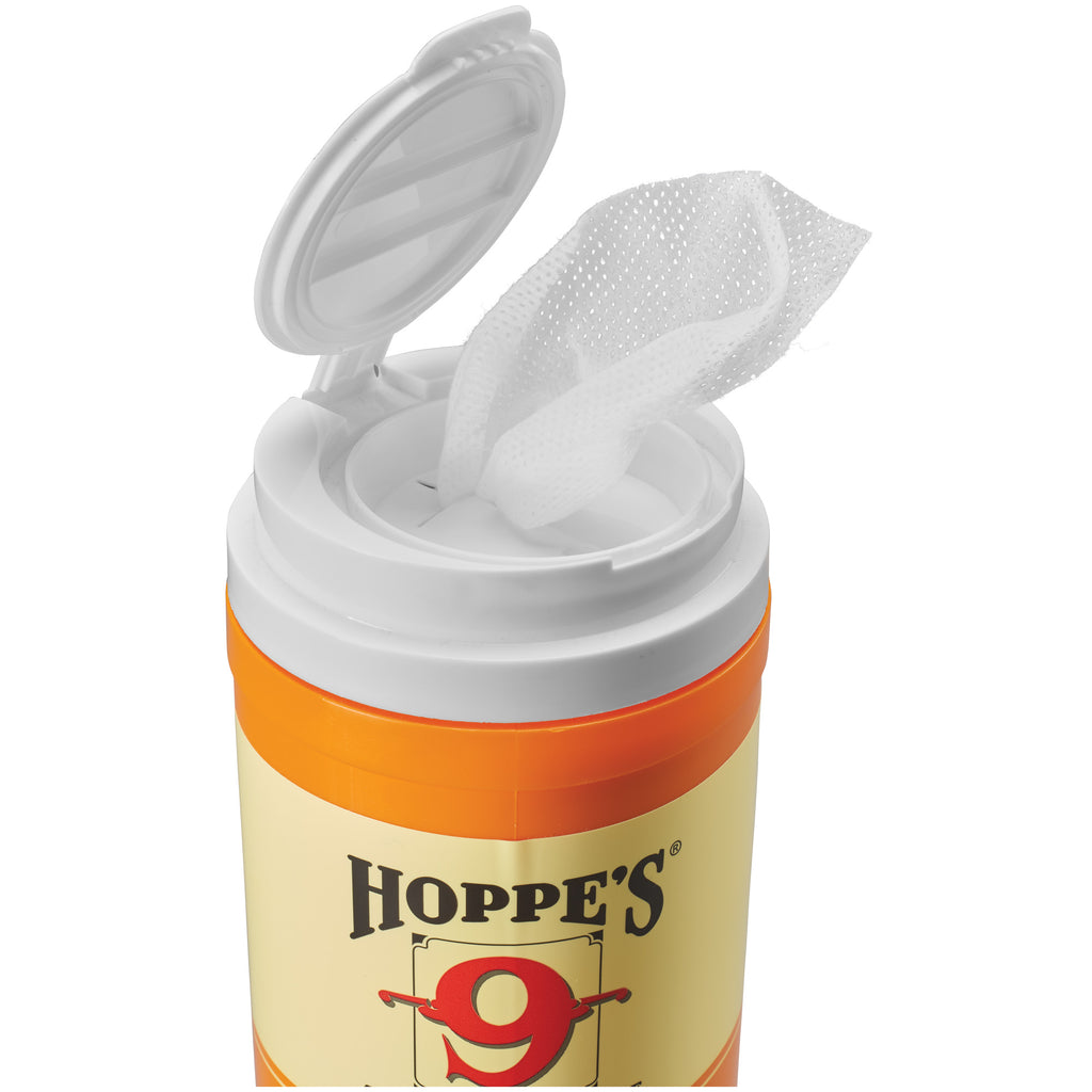 Hoppe's No. 9 Gun Oil Wipes – 120 Count for Firearm Cleaning and Maintenance