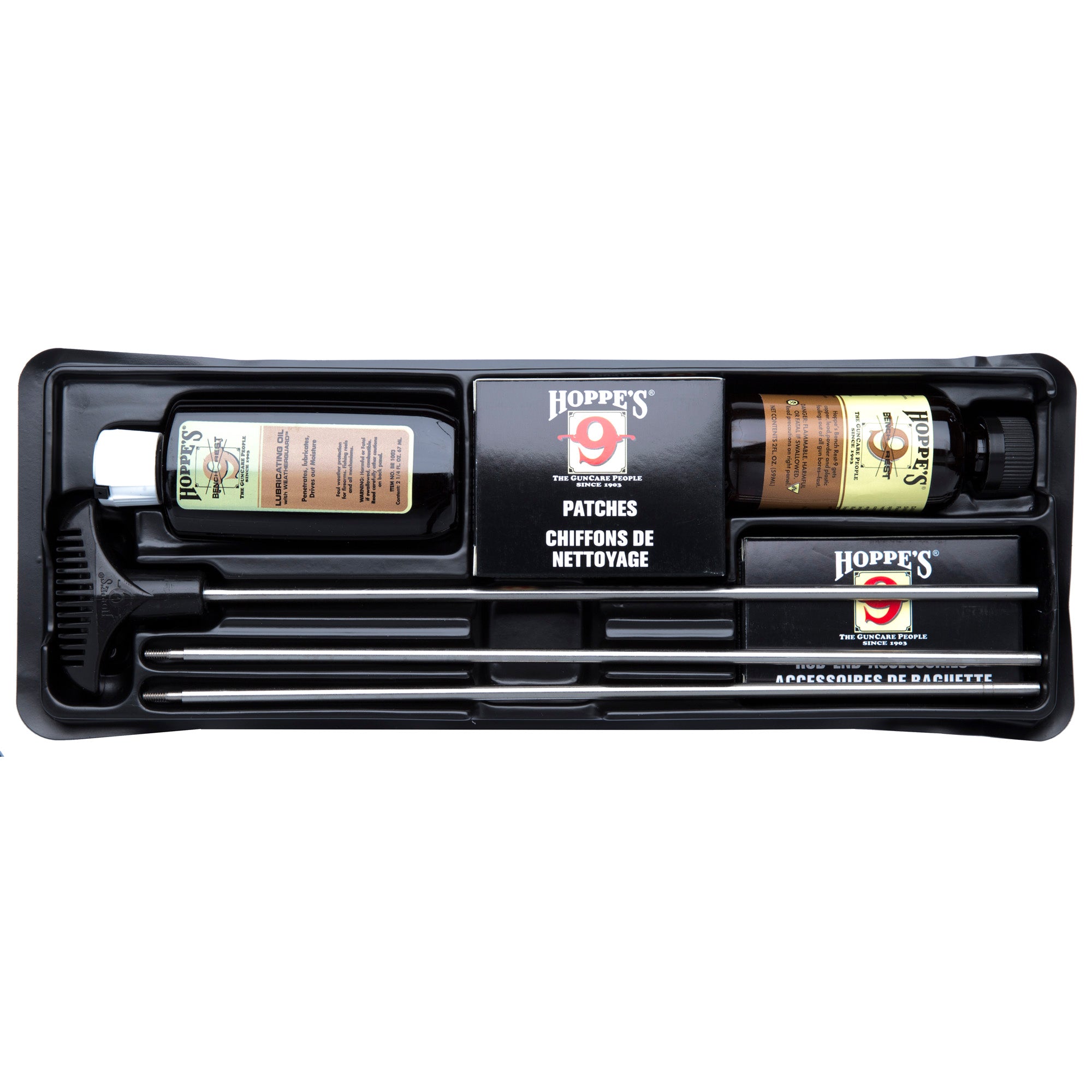 Hoppe's Bench Rest Gun Cleaning Kit with Storage Box - Model BRUO