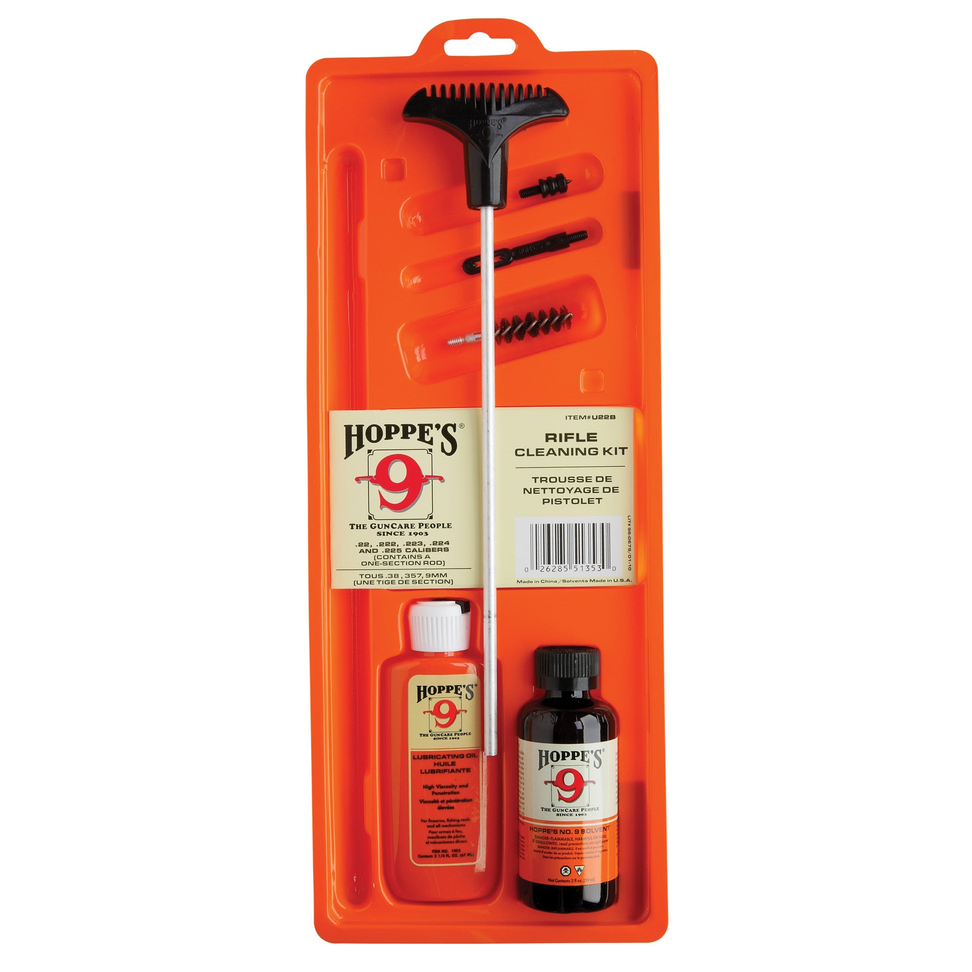 Hoppe's U22B .22/223 Caliber Rifle Cleaning Kit - Trusted Firearm Maintenance by Hoppe's