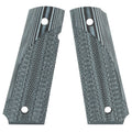 Pachmayr PK61001 G-10 Tactical Pistol Grip Panel for 1911 in Gray/Black Checkered Pattern