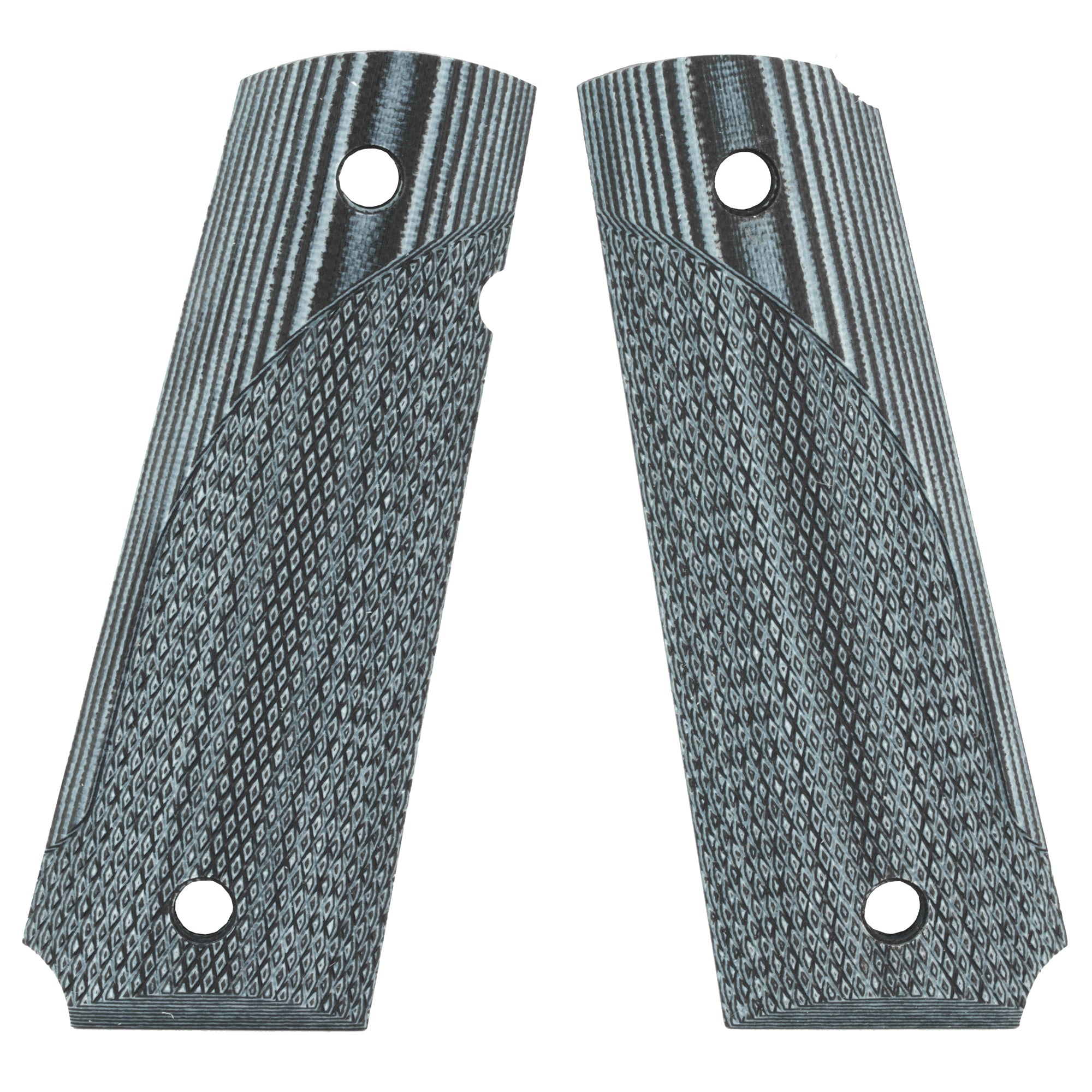 Pachmayr PK61001 G-10 Tactical Pistol Grip Panel for 1911 in Gray/Black Checkered Pattern
