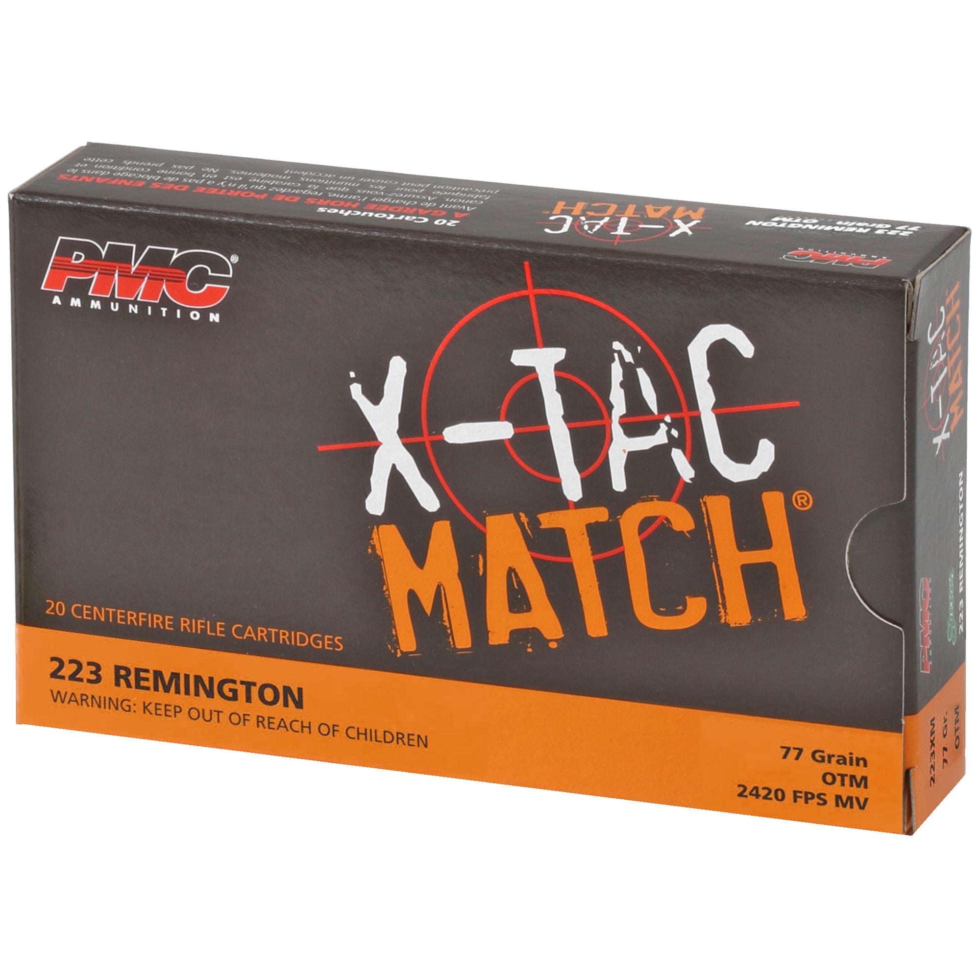 PMC Ammunition XTAC Match .223 Remington 77-Grain Open Tip Match