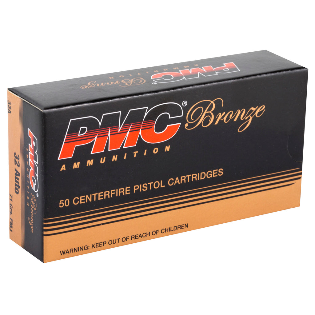 PMC Ammunition Bronze 32 ACP Full Metal Jacket - 71 Grain - 50 Rounds Per Box