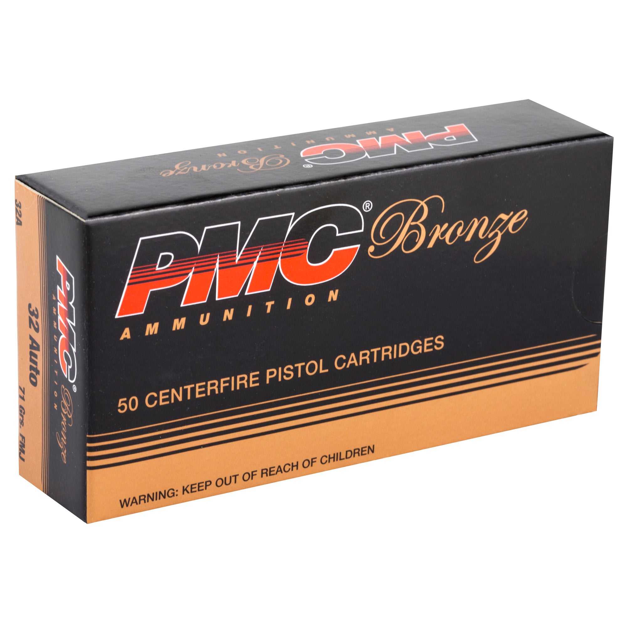 PMC Ammunition Bronze 32 ACP Full Metal Jacket - 71 Grain - 50 Rounds Per Box