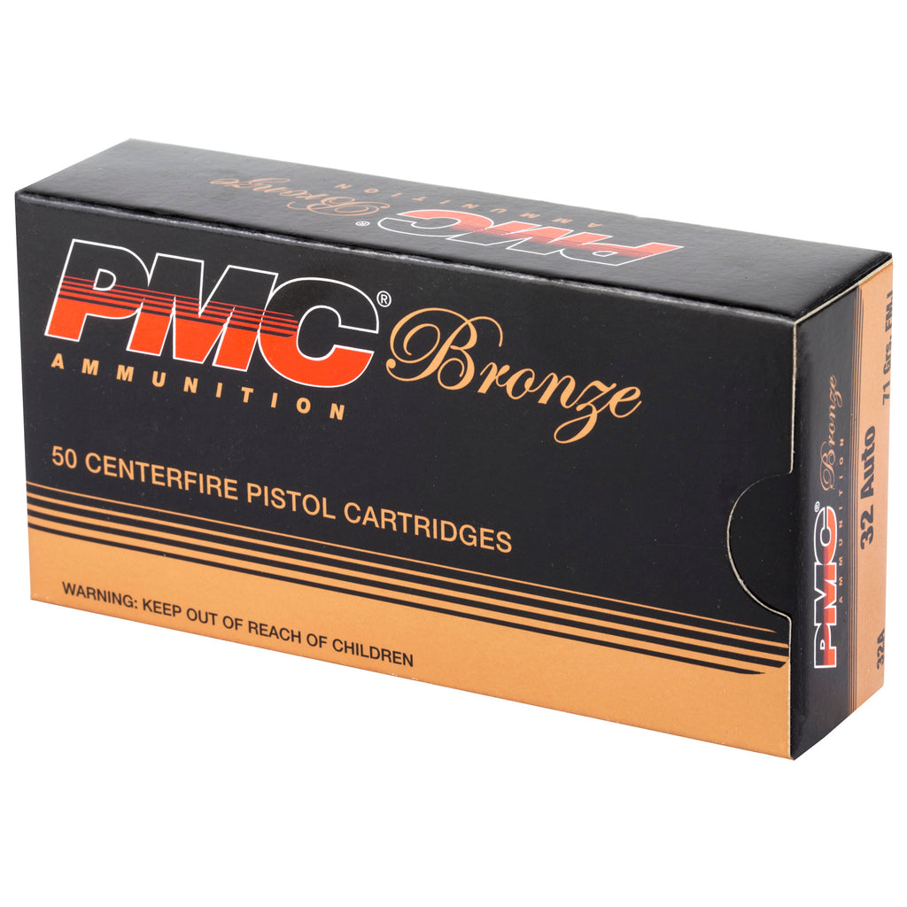 PMC Ammunition Bronze 32 ACP Full Metal Jacket - 71 Grain - 50 Rounds Per Box