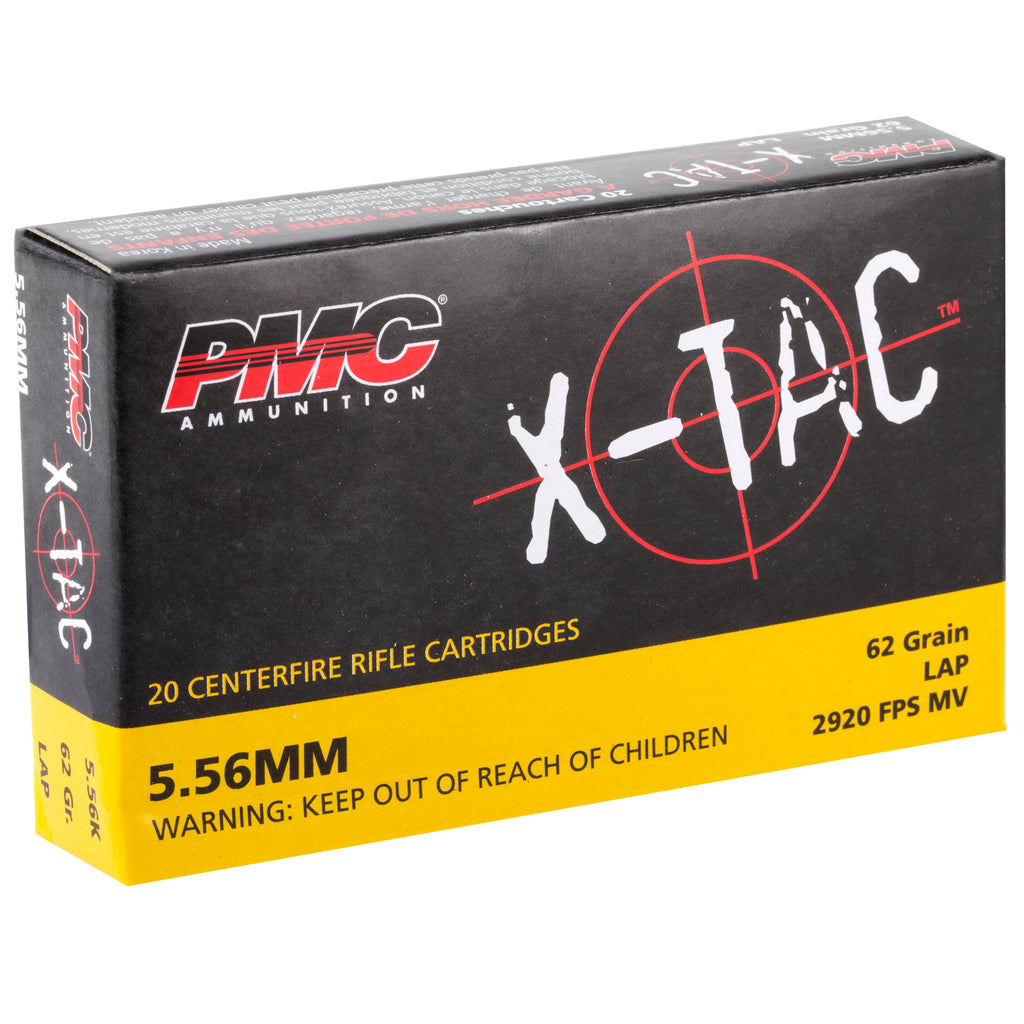 PMC Ammunition XTAC 5.56 NATO 62 Grain Green Tip (GT-LAP) – 20 Rounds per Box, 1000 Rounds per Case