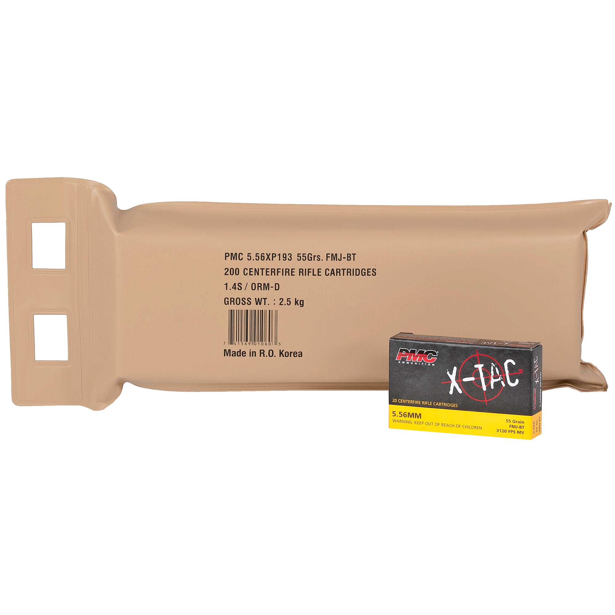 PMC Ammunition XTAC 5.56 NATO 55 Grain Full Metal Jacket Cartridge