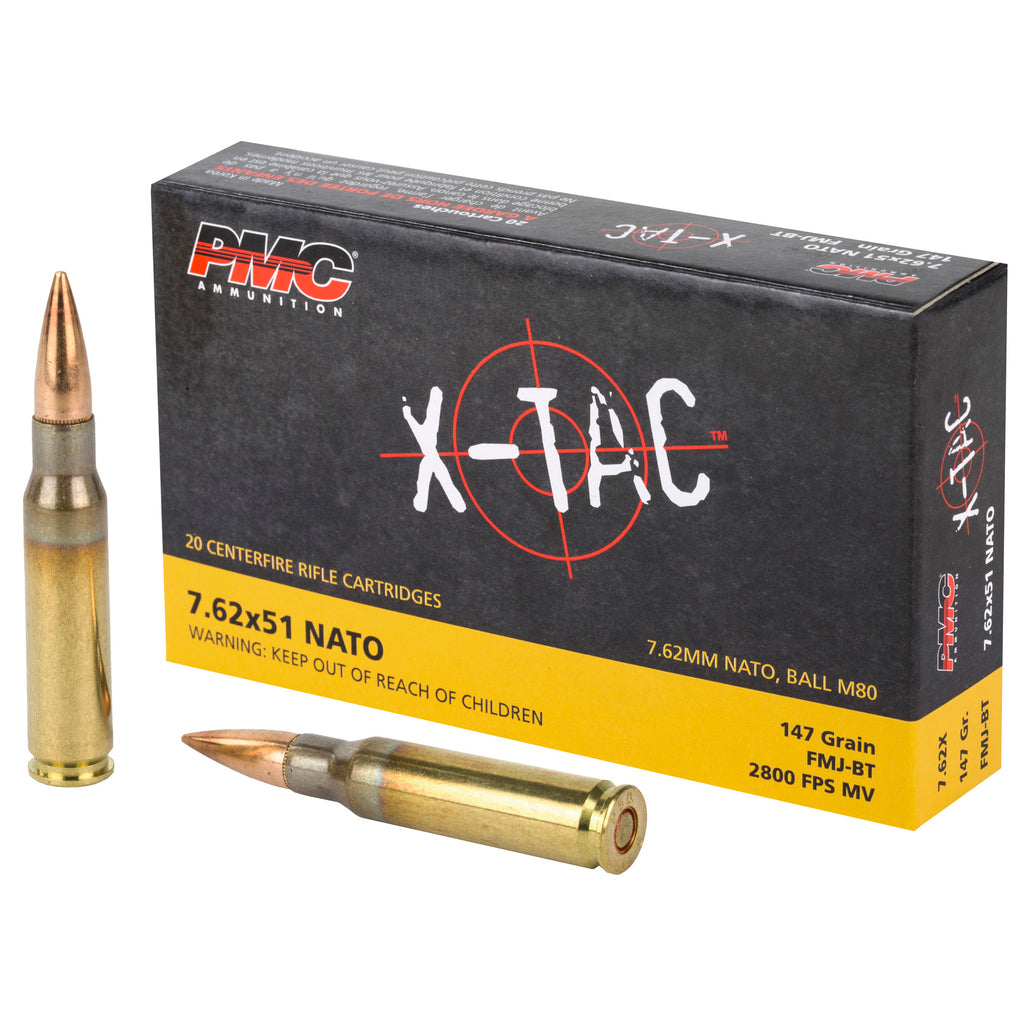 PMC Ammunition XTAC 7.62 NATO 147 Grain Full Metal Jacket Box of 20