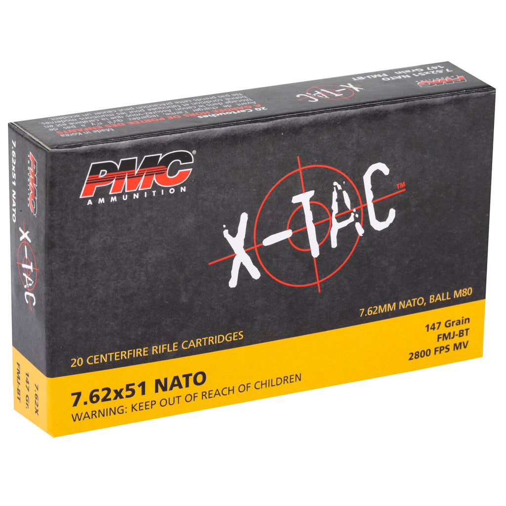 PMC Ammunition XTAC 7.62 NATO 147 Grain Full Metal Jacket Box of 20