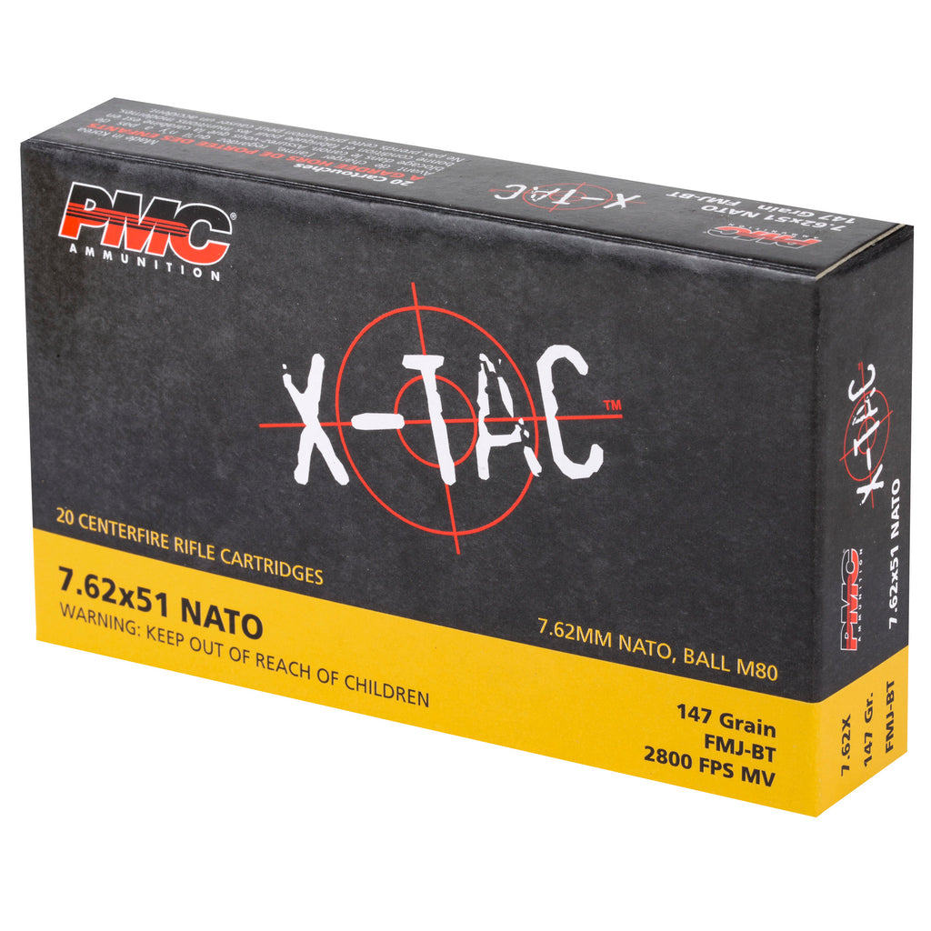 PMC Ammunition XTAC 7.62 NATO 147 Grain Full Metal Jacket Box of 20