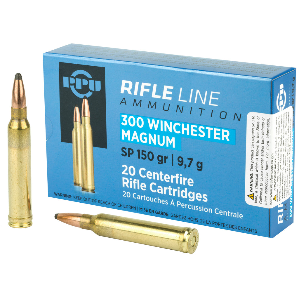 Prvi Partizan PPU 300 Winchester Magnum Soft Point Ammunition - 150 Grain, 20 Rounds per Box