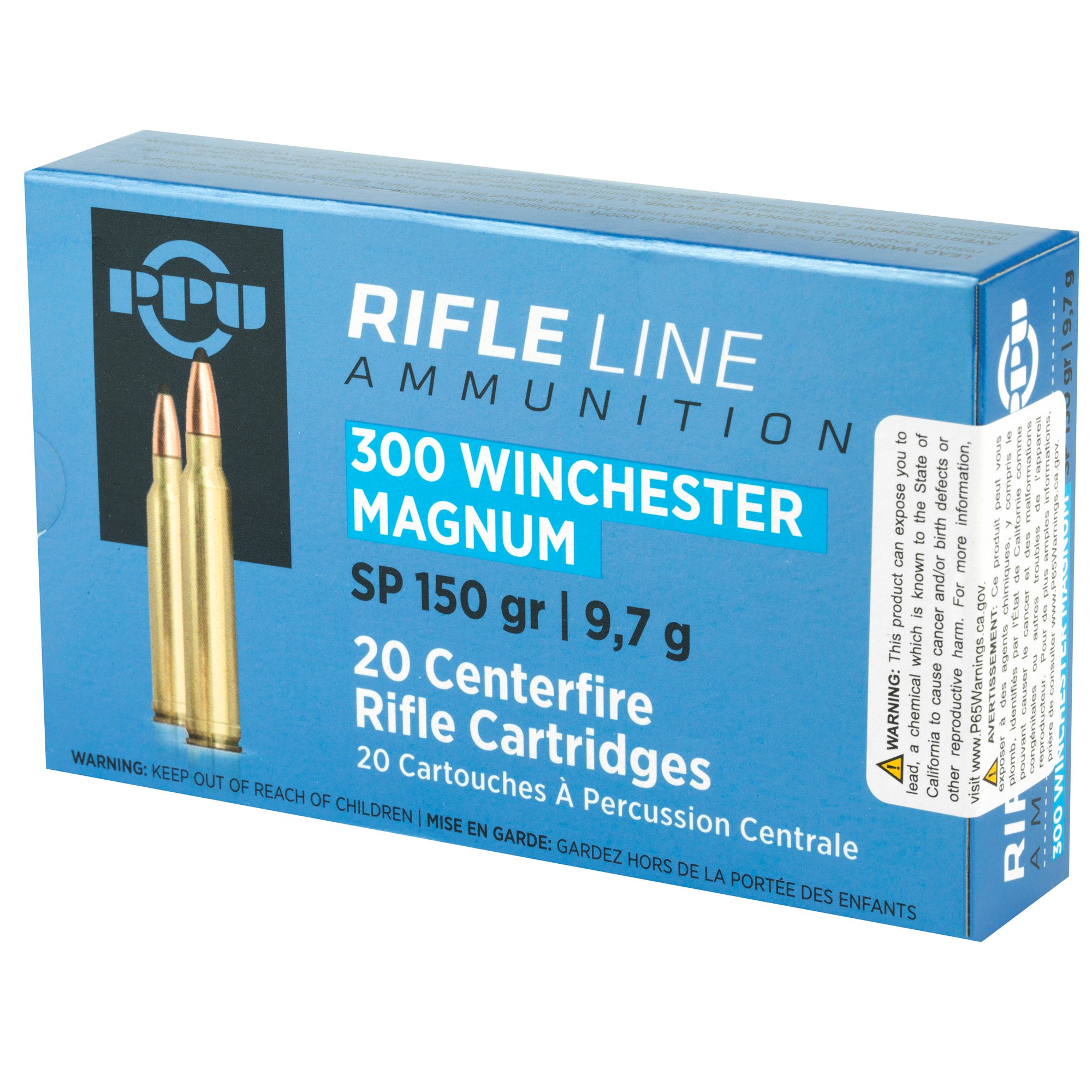 Prvi Partizan PPU 300 Winchester Magnum Soft Point Ammunition - 150 Grain, 20 Rounds per Box