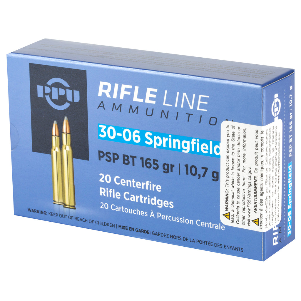 Prvi Partizan PPU 30-06 Springfield Rifle Ammunition, 165-Grain Pointed Soft Point - 20 Rounds per Box
