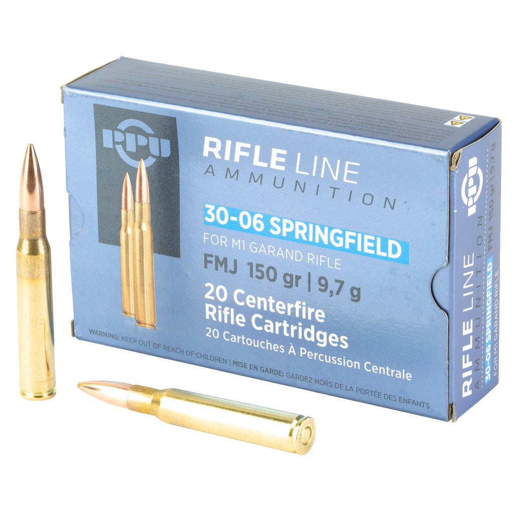 Prvi Partizan PPU 30-06 Springfield 150 Grain FMJ Rifle Ammunition - 20 Rounds per Box