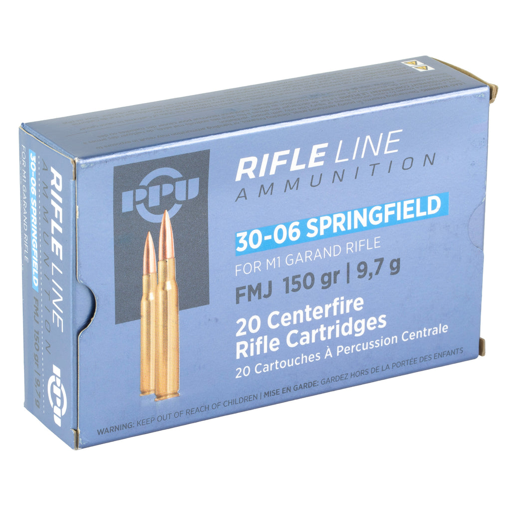 Prvi Partizan PPU 30-06 Springfield 150 Grain FMJ Rifle Ammunition - 20 Rounds per Box