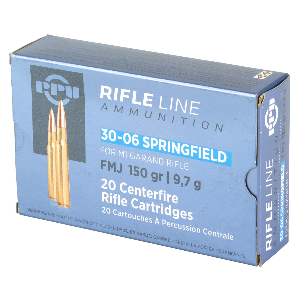 Prvi Partizan PPU 30-06 Springfield 150 Grain FMJ Rifle Ammunition - 20 Rounds per Box