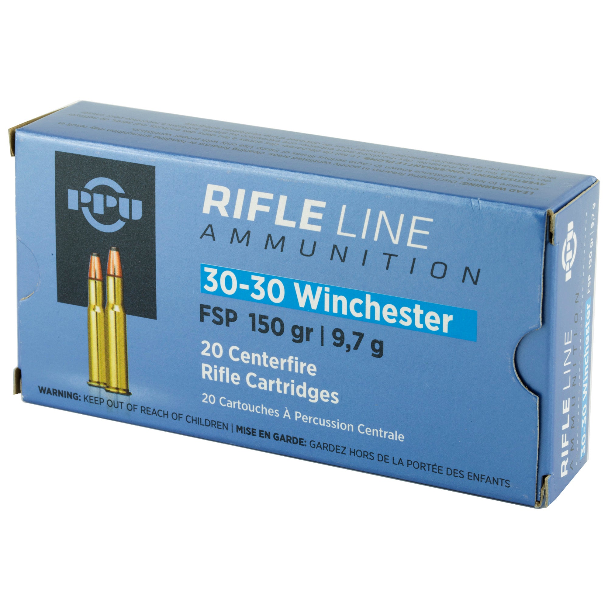 Prvi Partizan PPU 30-30 Winchester Flat Soft Point Ammunition – 150 Grain, 20 Rounds per Box
