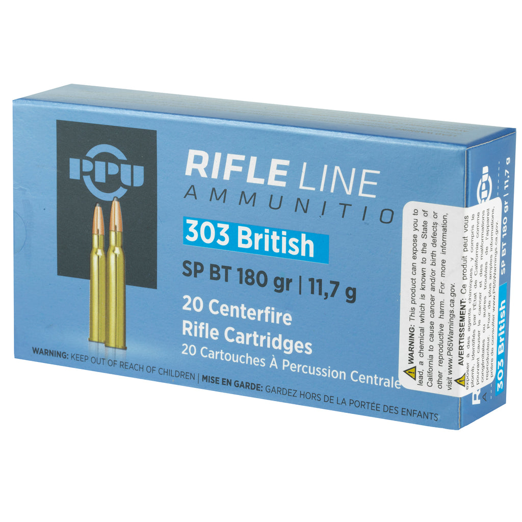 Prvi Partizan PPU .303 British Soft Point Rifle Ammunition - 180 Grain, 20 Rounds per Box