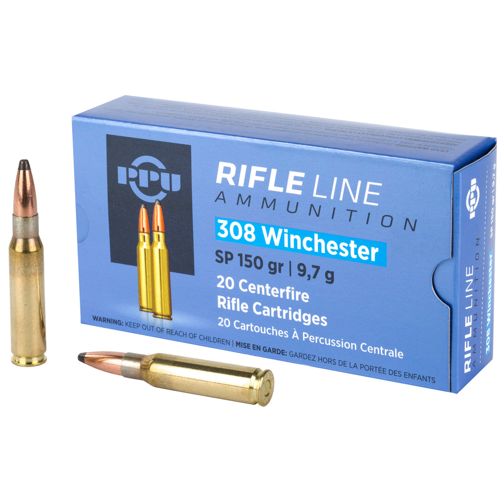 Prvi Partizan PPU 308 Winchester Soft Point Ammunition - 150 Grain - 20 Rounds per Box