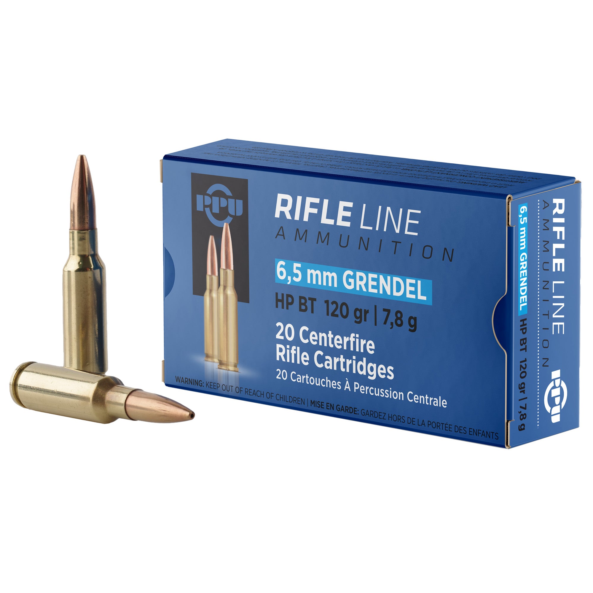 Prvi Partizan PPU 6.5 Grendel 120 Grain Boat Tail Hollow Point Rifle Ammunition