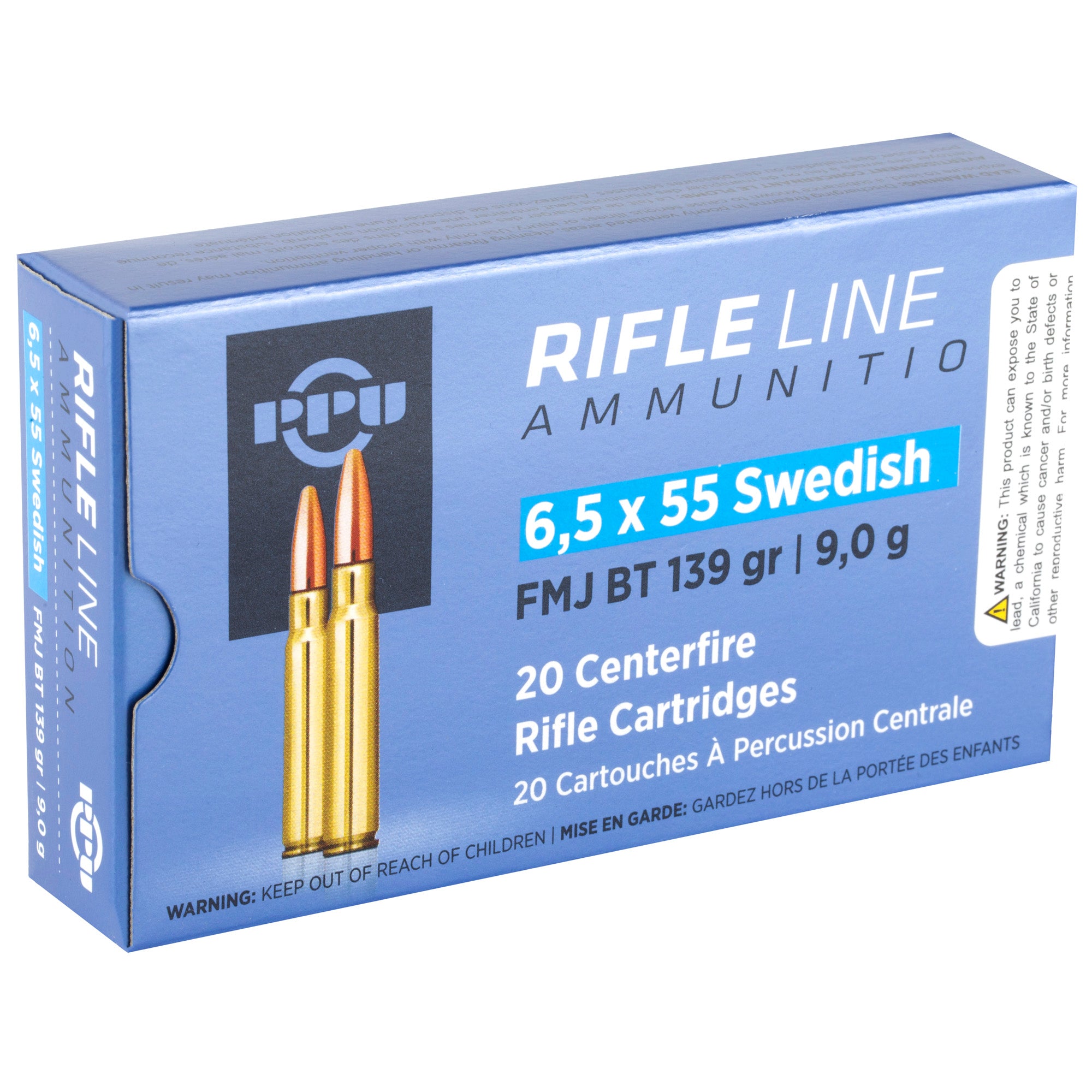 Prvi Partizan PPU 6.5x55 Swedish FMJ 139 Grain Rifle Ammunition - 20 Rounds Per Box