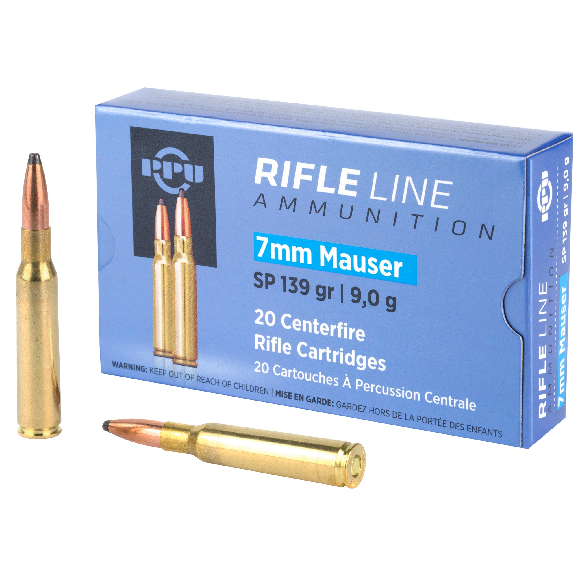 Prvi Partizan PPU 7mm Mauser Soft Point Ammunition - 139 Grain, 20 Rounds per Box