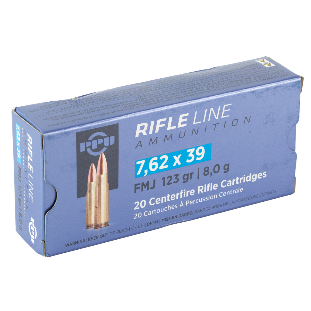 Prvi Partizan PPU 7.62x39 Full Metal Jacket Ammo - 123 Grain, 20 Rounds per Box