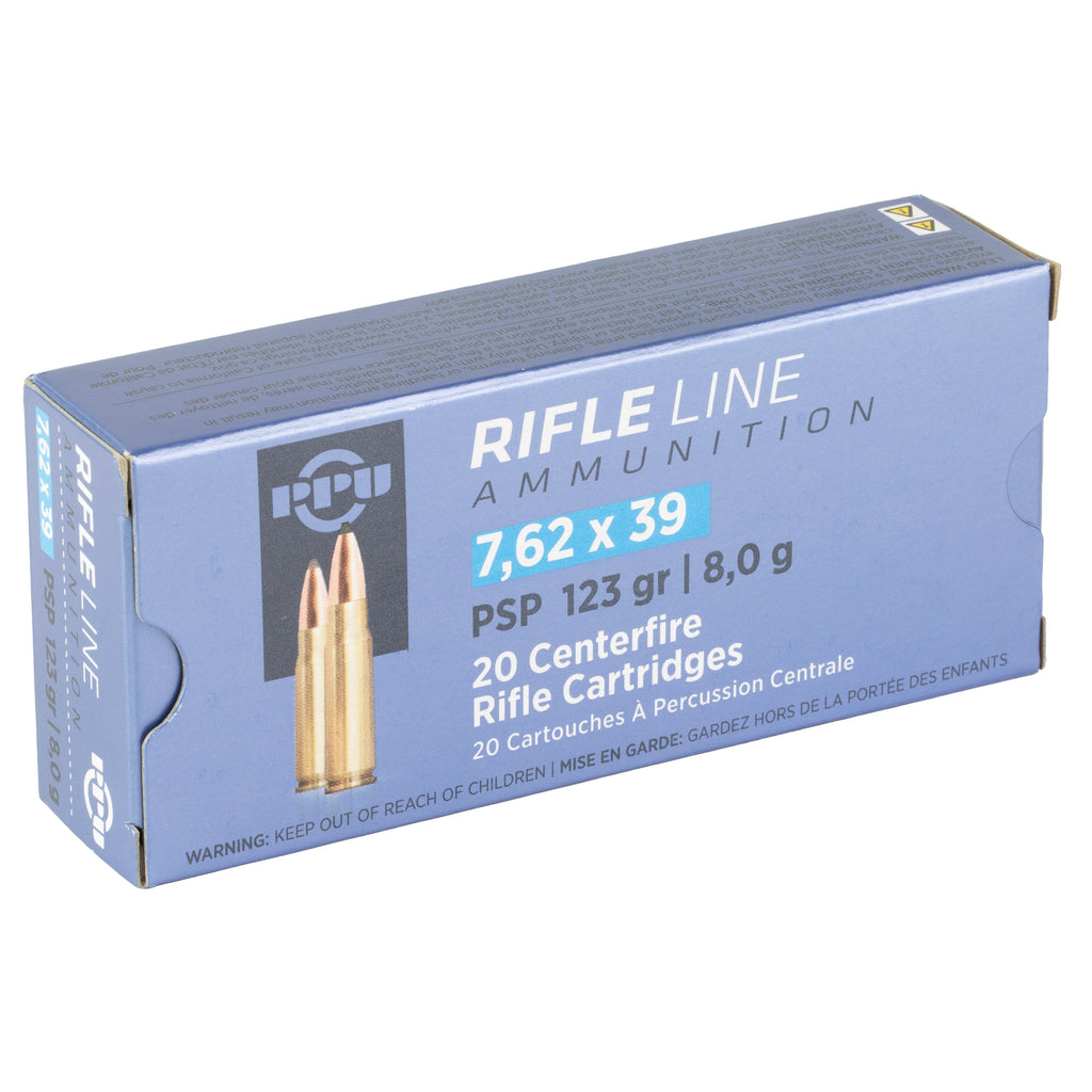 Prvi Partizan PPU 7.62x39 Pointed Soft Point Ammunition - 123 Grain, 20 Rounds Per Box