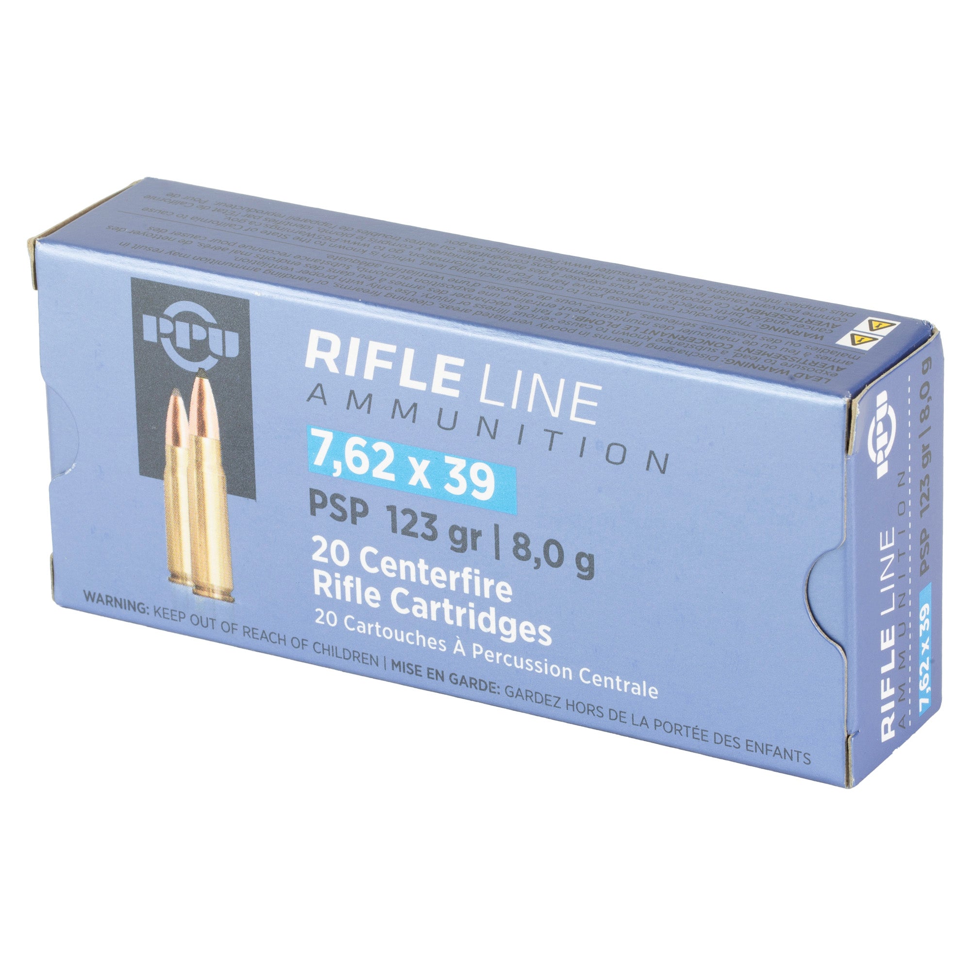 Prvi Partizan PPU 7.62x39 Pointed Soft Point Ammunition - 123 Grain, 20 Rounds Per Box