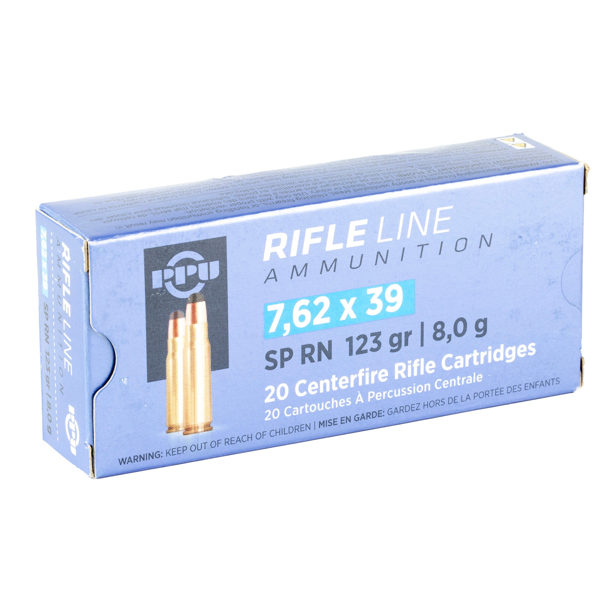 Prvi Partizan PPU 7.62x39 Soft Point Ammunition – 123 Grain, 20 Rounds per Box