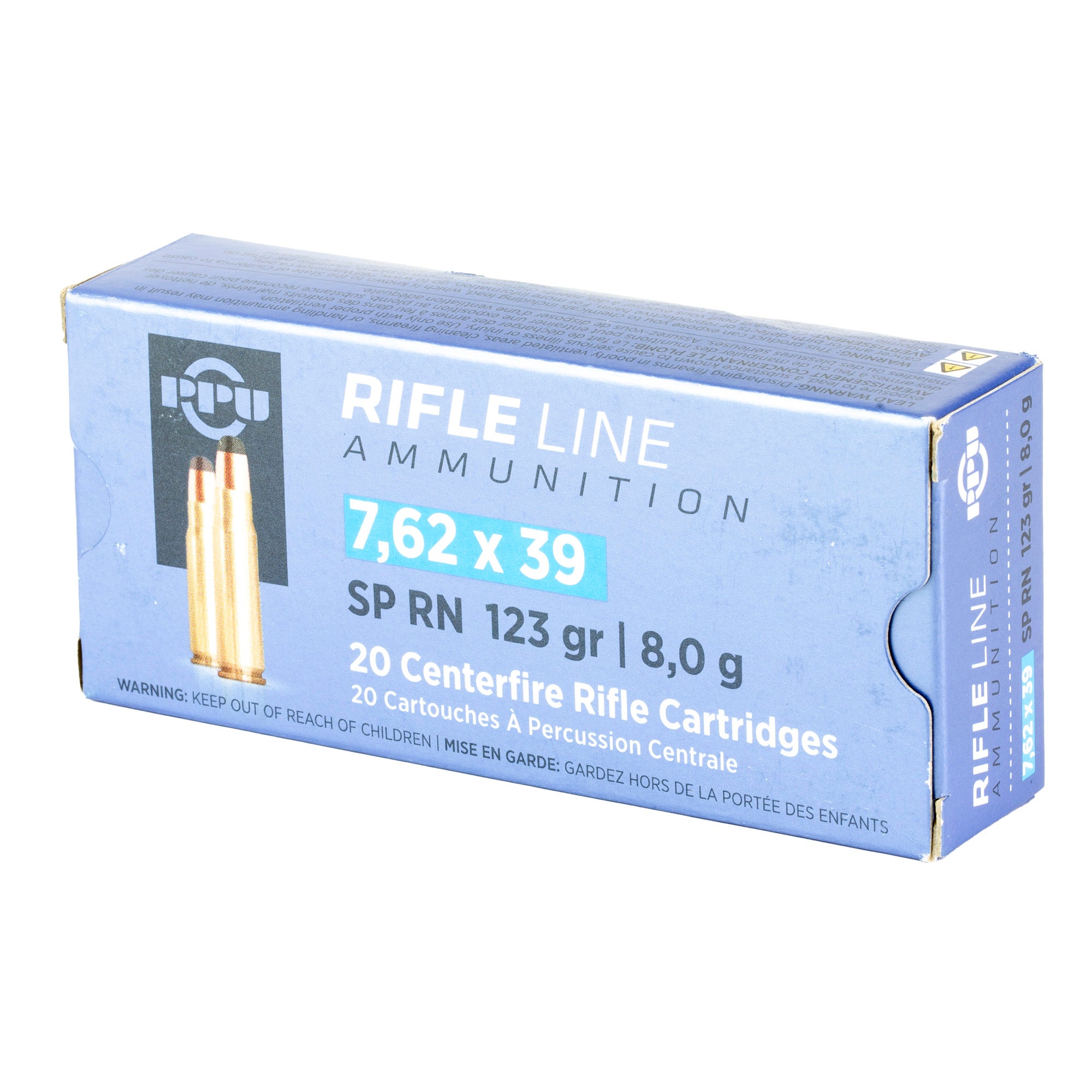 Prvi Partizan PPU 7.62x39 Soft Point Ammunition – 123 Grain, 20 Rounds per Box