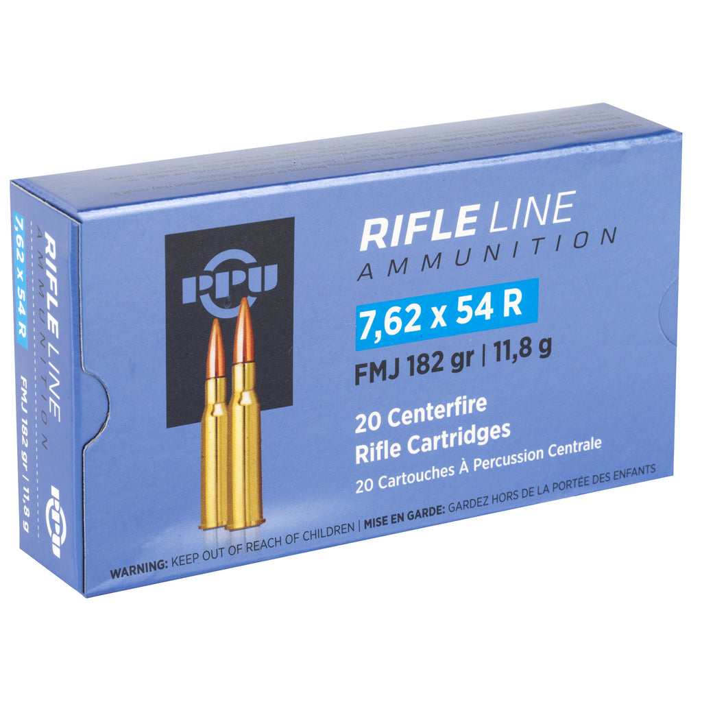 Prvi Partizan 7.62x54R Full Metal Jacket Rifle Ammunition – 182 Grain, 20 Rounds per Box