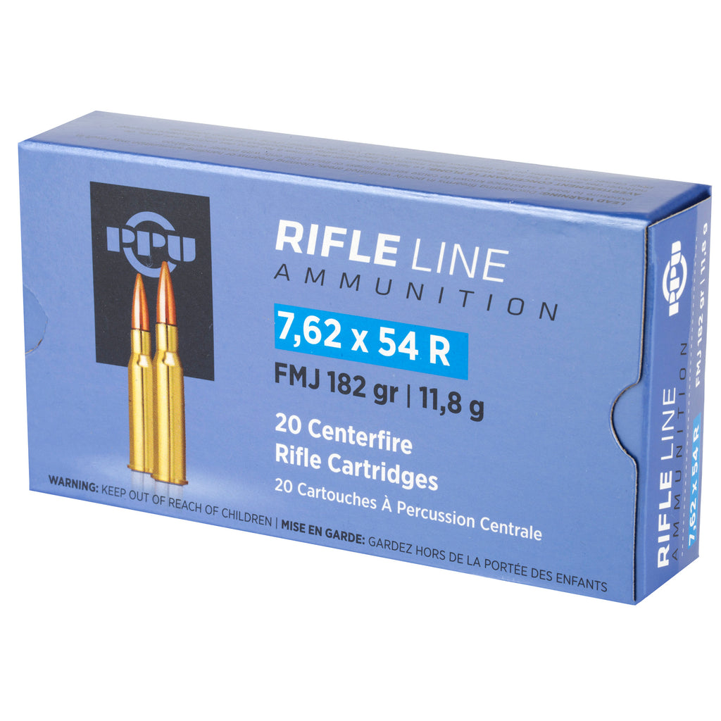 Prvi Partizan 7.62x54R Full Metal Jacket Rifle Ammunition – 182 Grain, 20 Rounds per Box