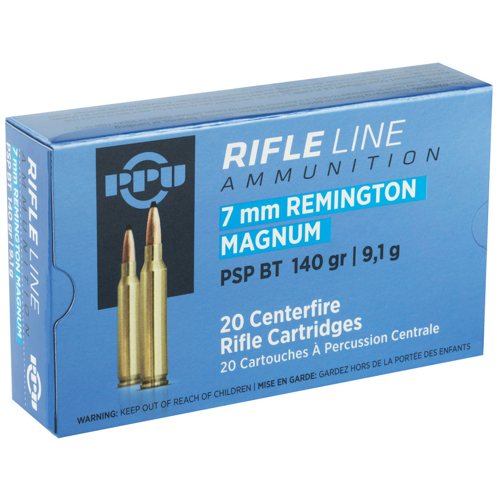 Prvi Partizan PPU 7MM Remington Magnum Pointed Soft Point Rifle Ammunition (140 Grain, 20 Rounds per Box)