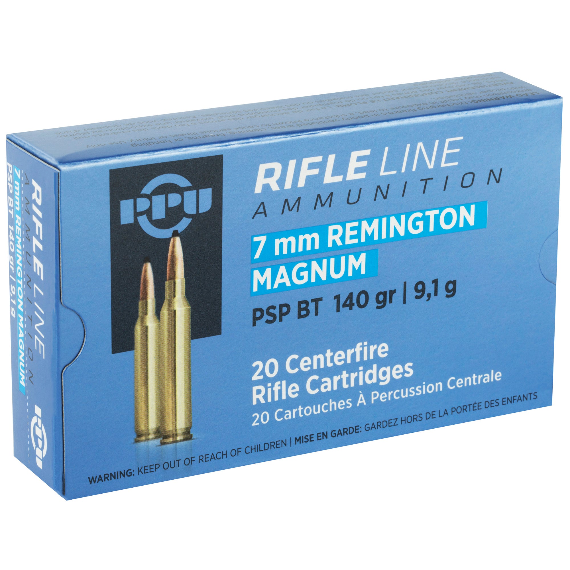 Prvi Partizan PPU 7MM Remington Magnum Pointed Soft Point Rifle Ammunition (140 Grain, 20 Rounds per Box)