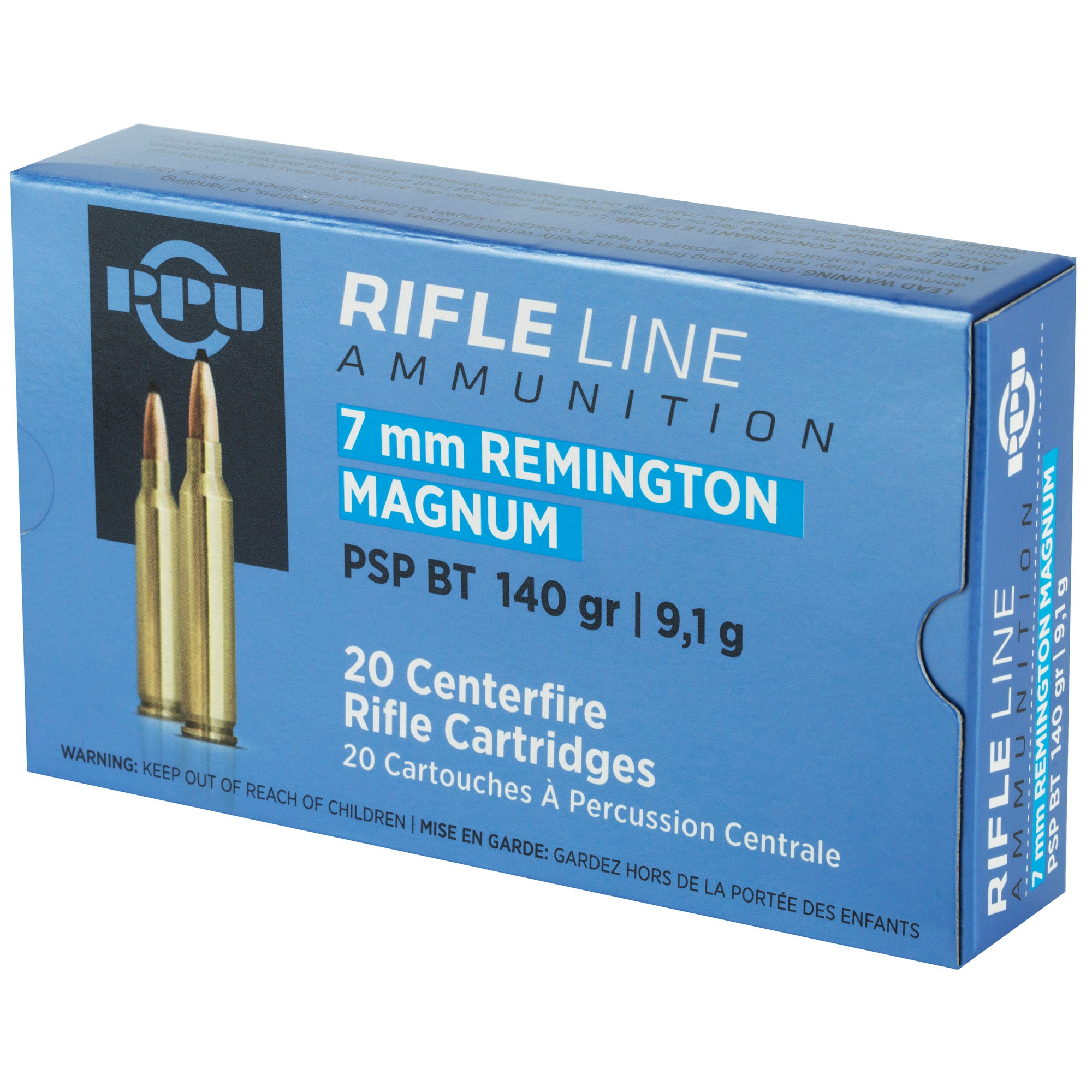 Prvi Partizan PPU 7MM Remington Magnum Pointed Soft Point Rifle Ammunition (140 Grain, 20 Rounds per Box)
