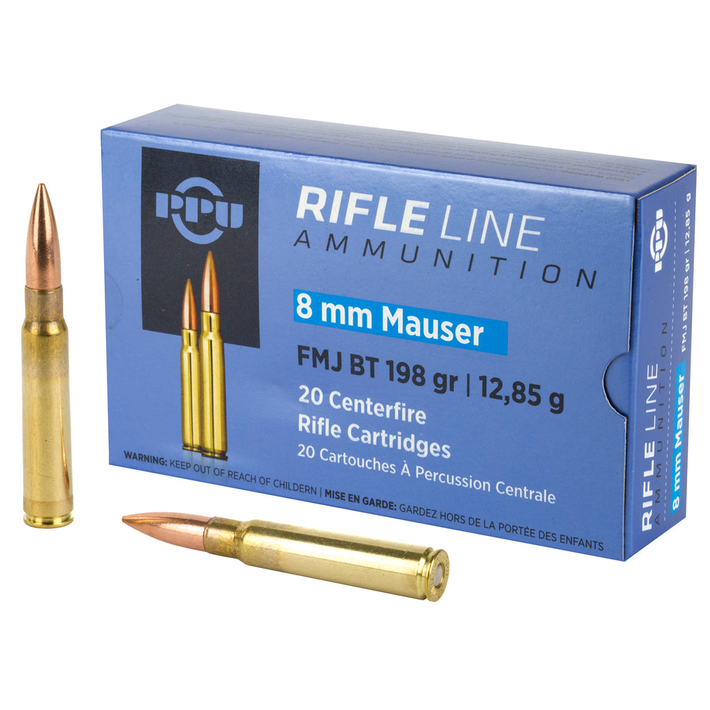 Prvi Partizan PPU 8mm Mauser Full Metal Jacket 198-Grain Rifle Ammunition (20 Rounds per Box)