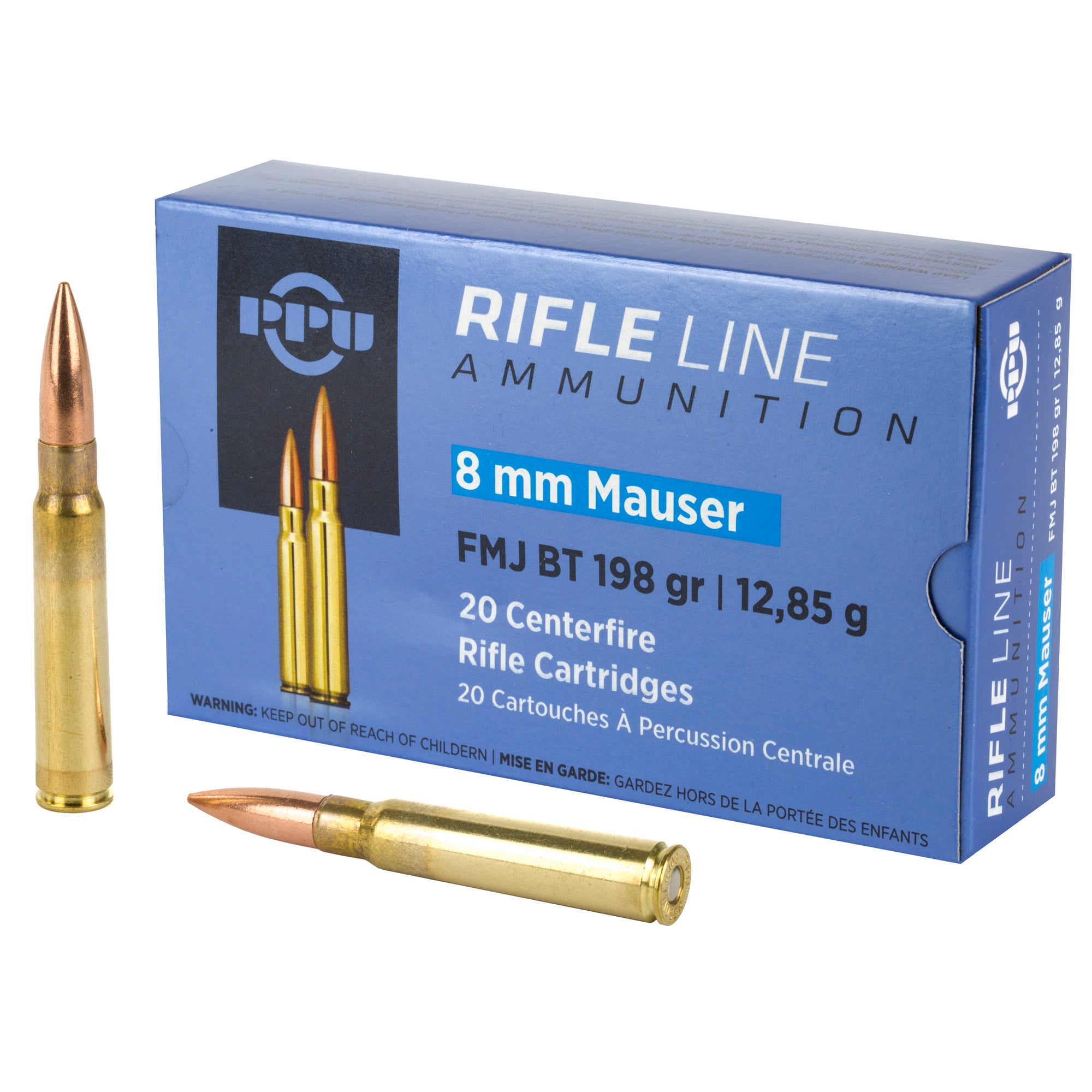 Prvi Partizan PPU 8mm Mauser Full Metal Jacket 198-Grain Rifle Ammunition (20 Rounds per Box)