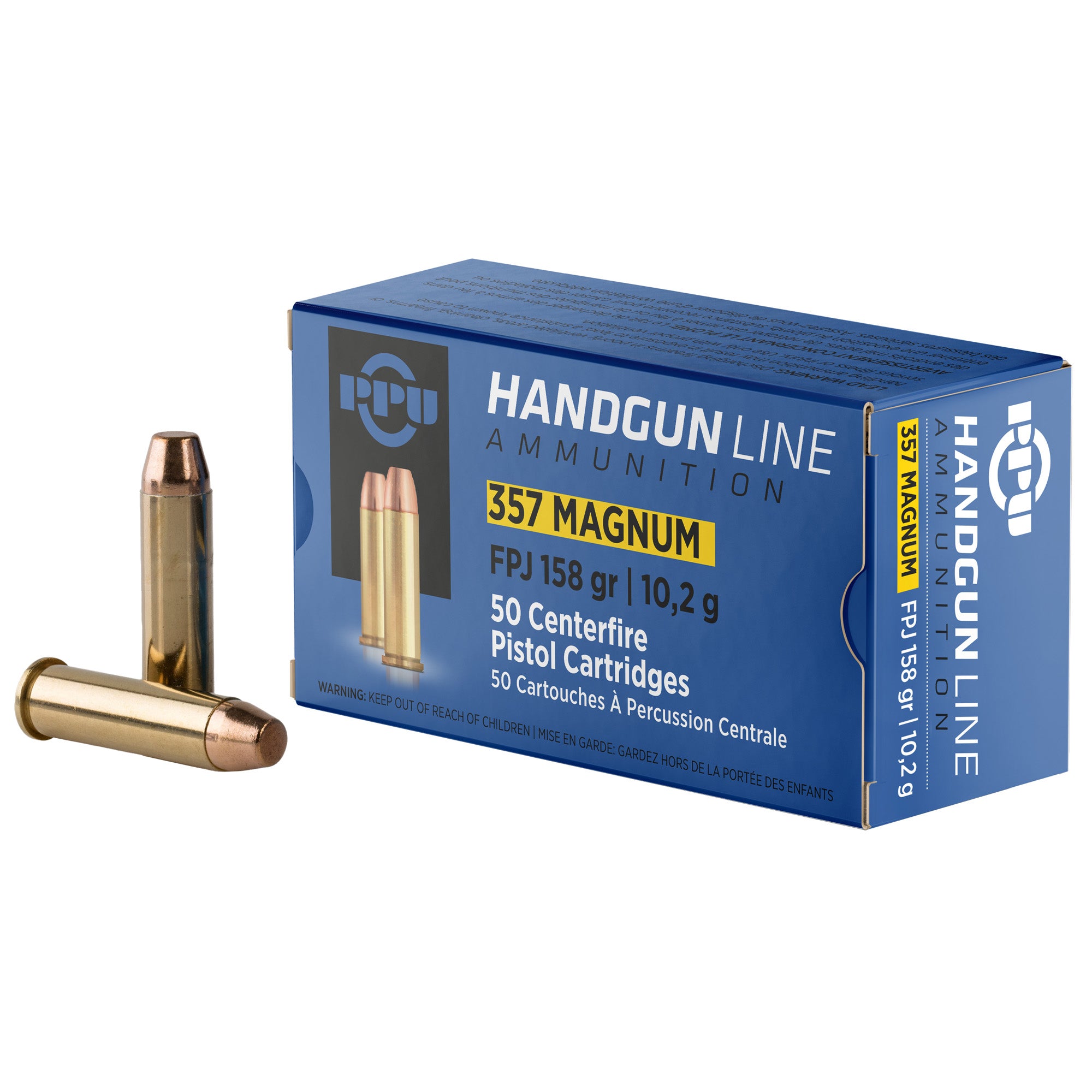 Prvi Partizan PPU PPD357 .357 Magnum 158 Grain Hollow Point Handgun Defense Ammunition - 50 Rounds per Box