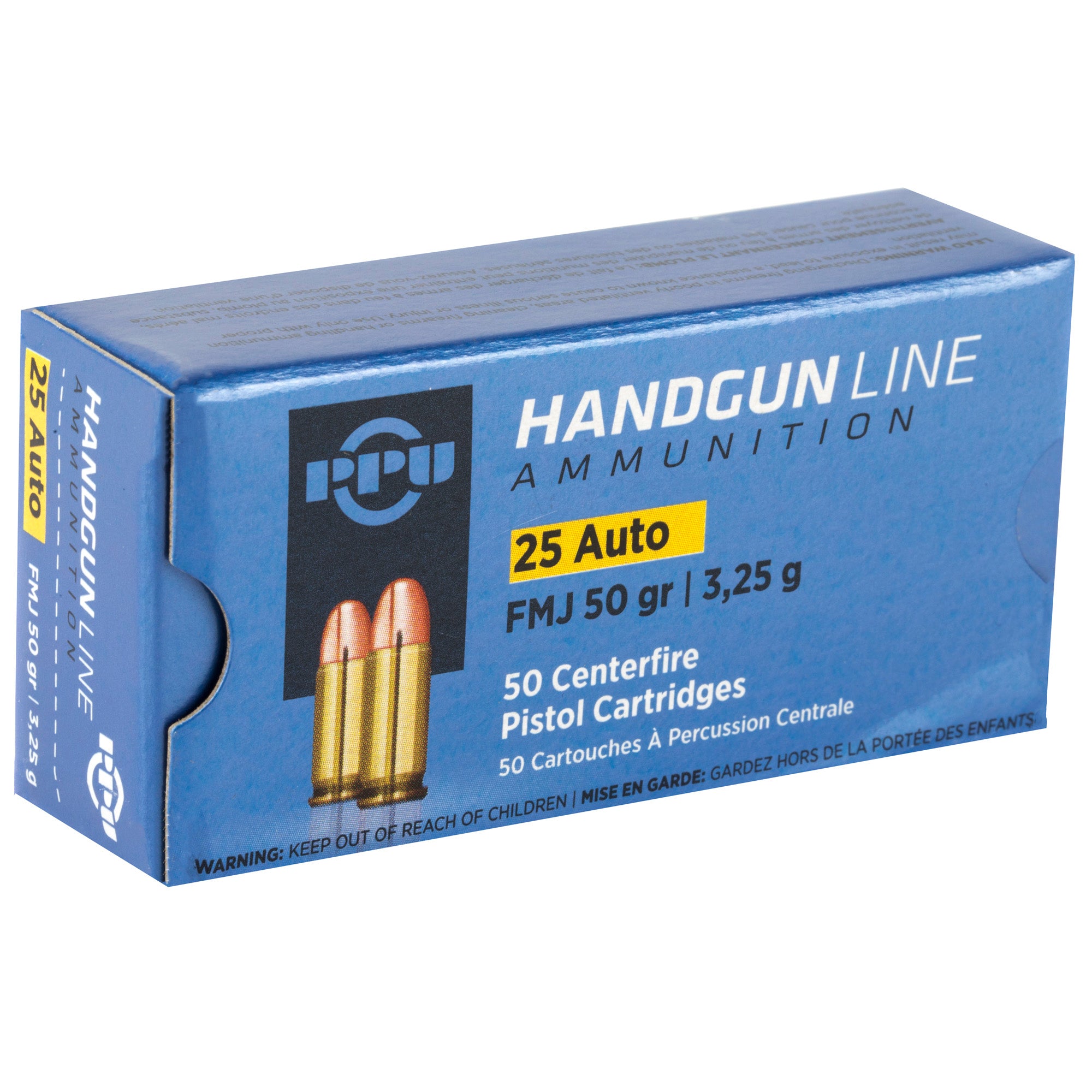 Prvi Partizan PPU 25 ACP Full Metal Jacket 50 Grain Pistol Ammunition (50 Rounds)