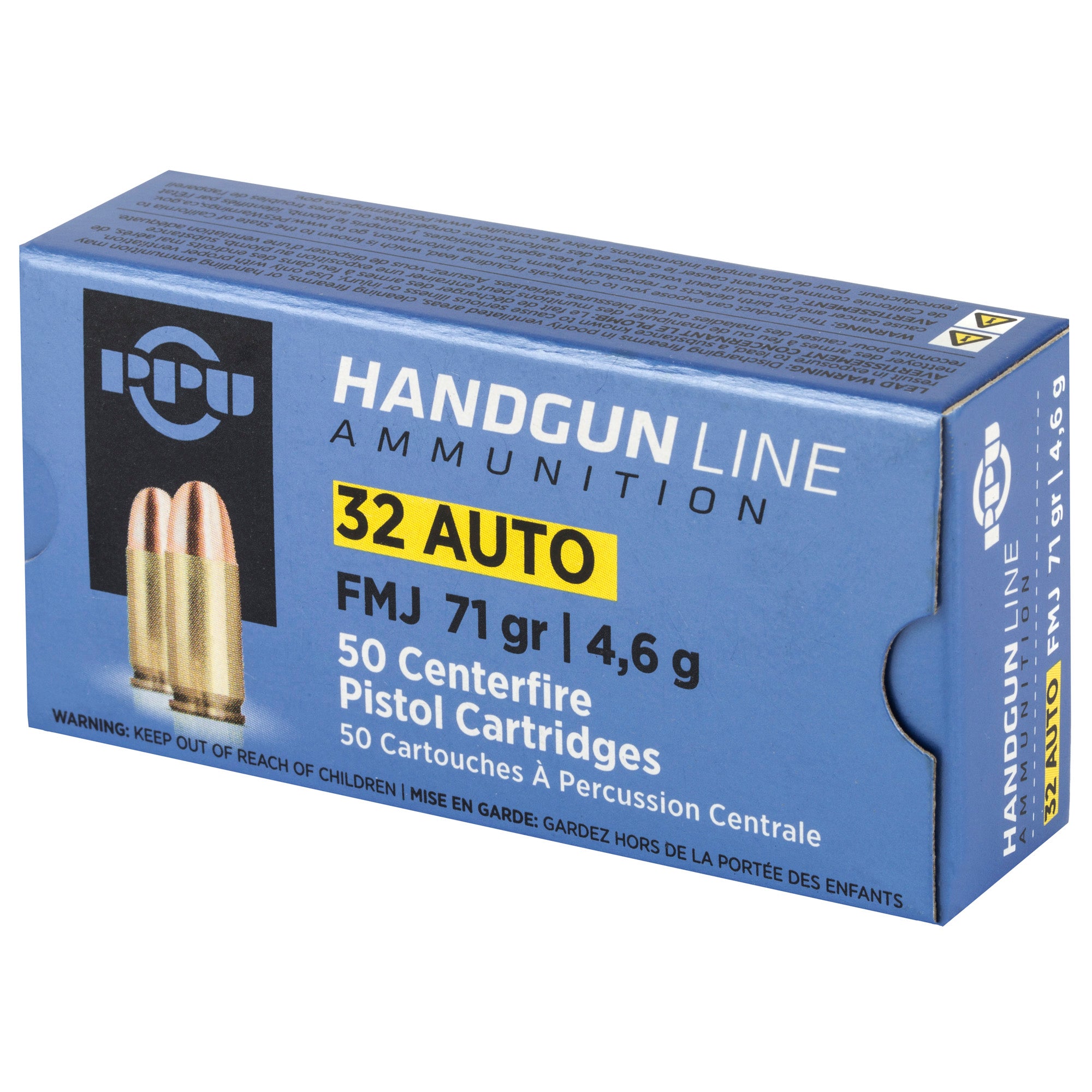 Prvi Partizan PPU 32 ACP Full Metal Jacket Ammunition - 71 Grain, 50 Rounds per Box