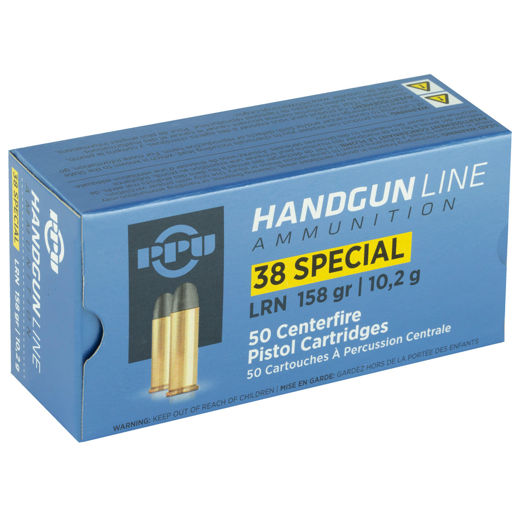 Prvi Partizan PPU 38SPL Lead Round Nose Ammunition – 158 Grain, 50 Rounds per Box
