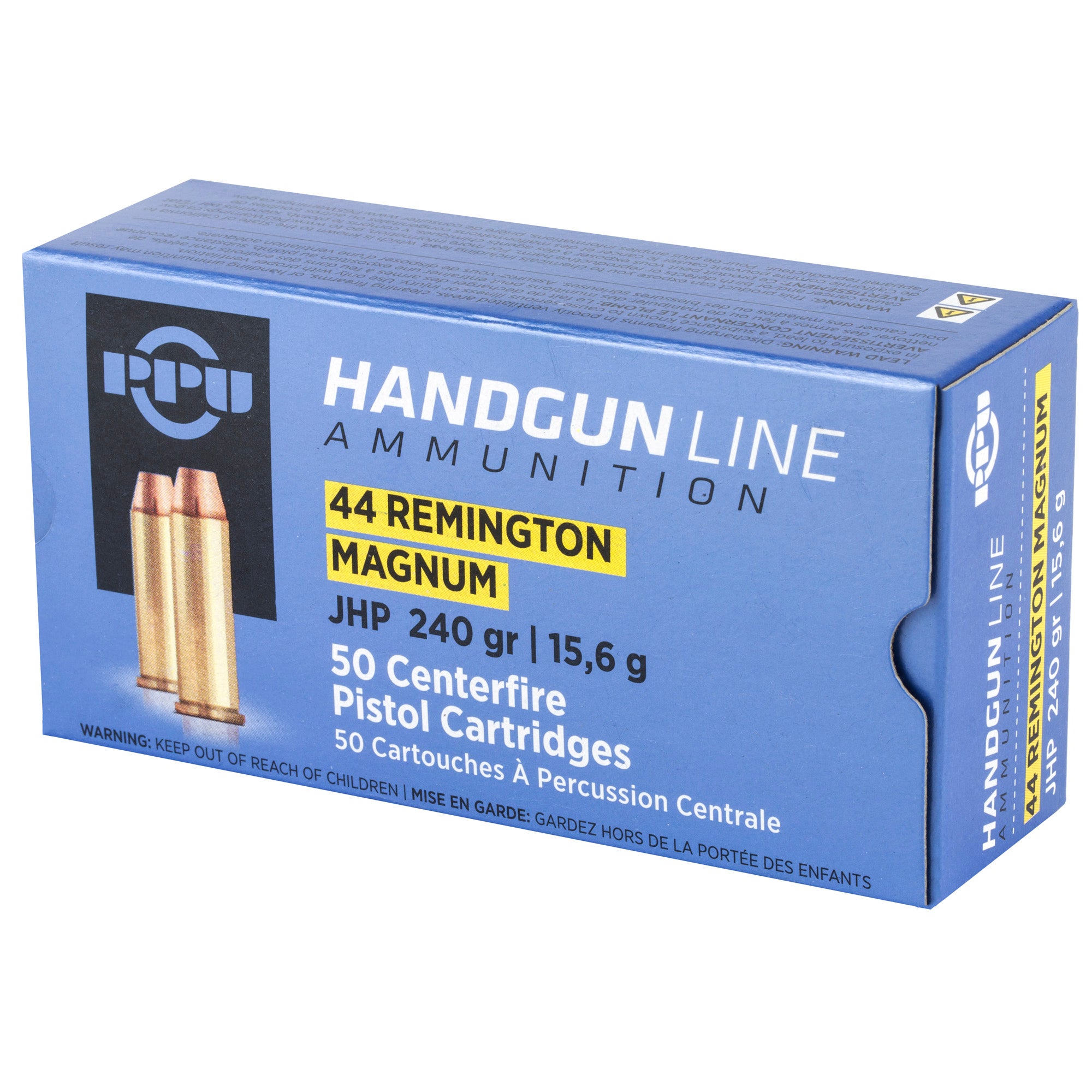 Prvi Partizan PPU 44 Magnum Hollow Point Ammunition - 240 Grain, 50 Rounds per Box