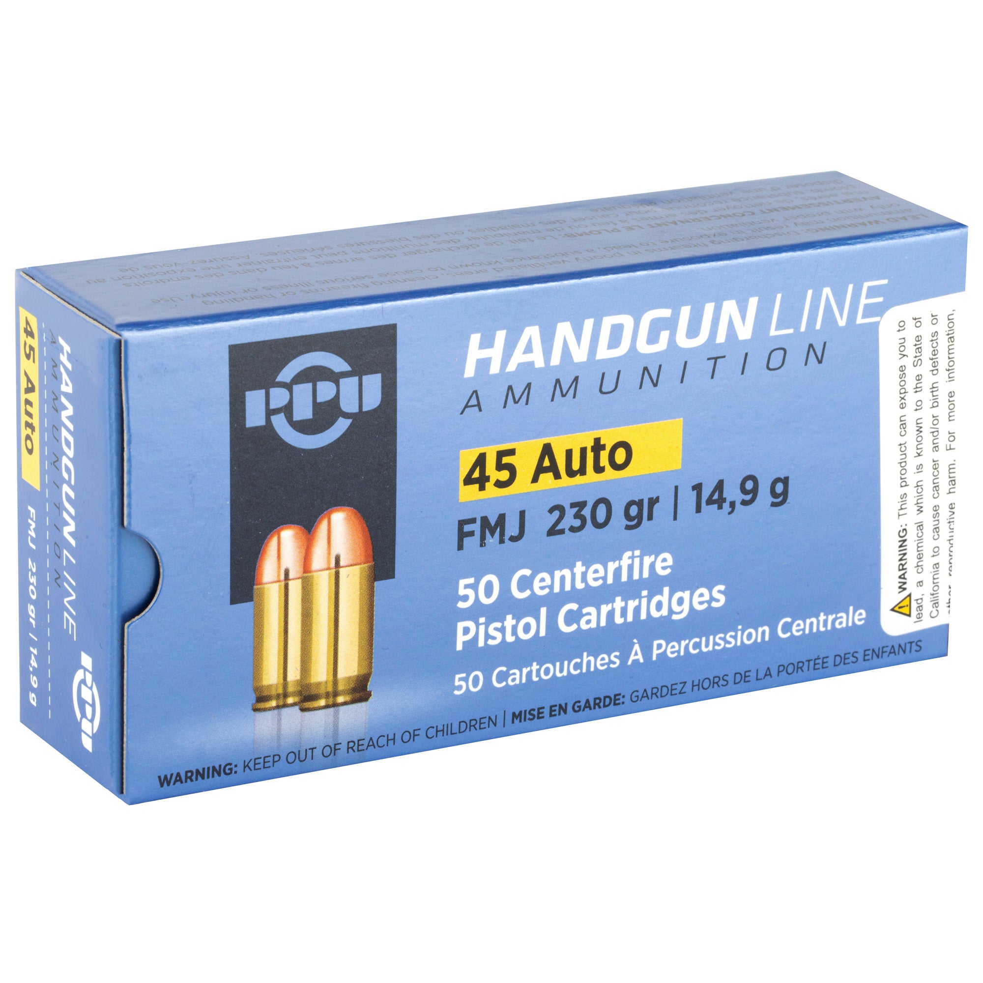 Prvi Partizan PPU 45 ACP Full Metal Jacket 230 Grain Ammunition - 50 Round Box