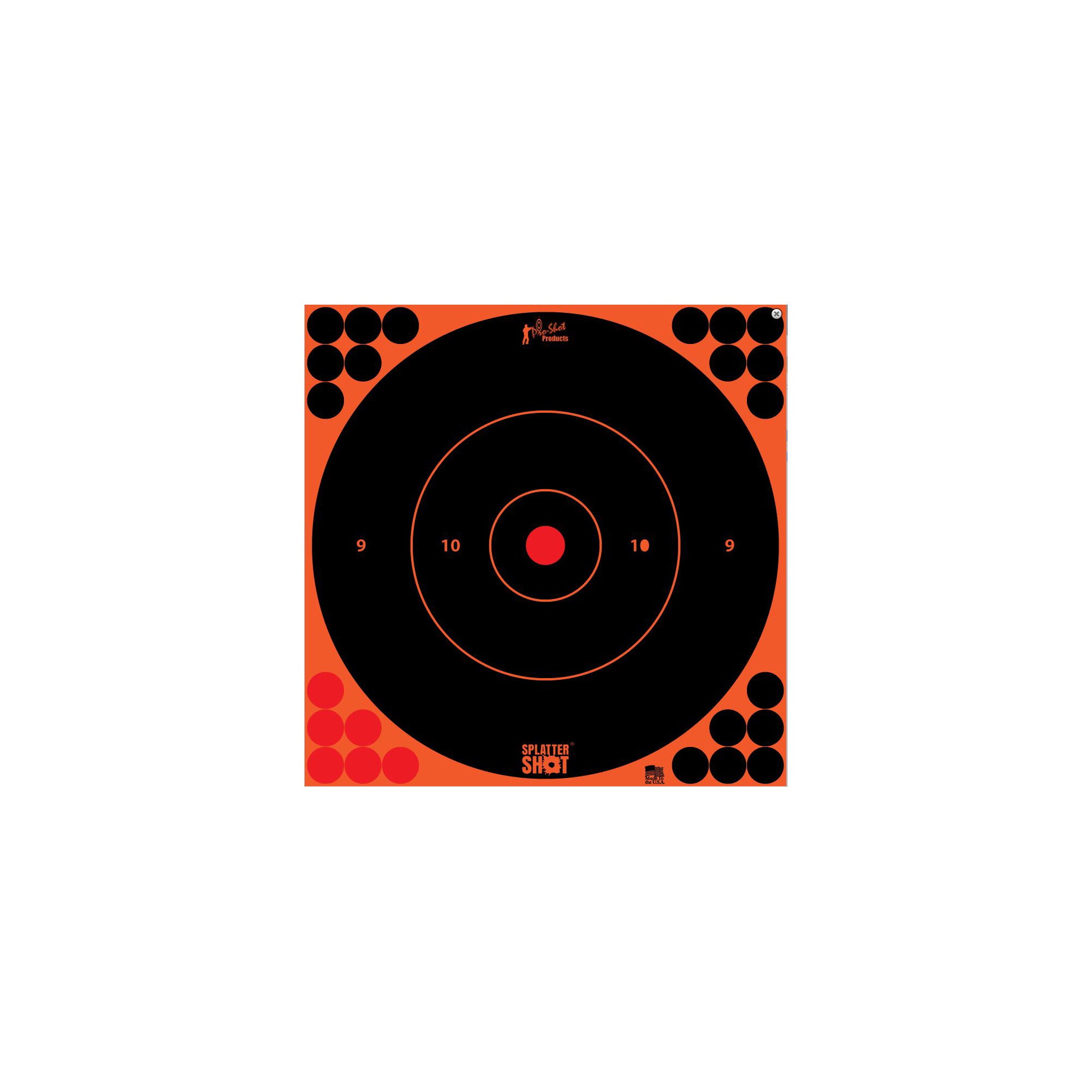 Pro-Shot Products Splatter Shot 12-Inch Orange Bullseye Targets, Pack of 5