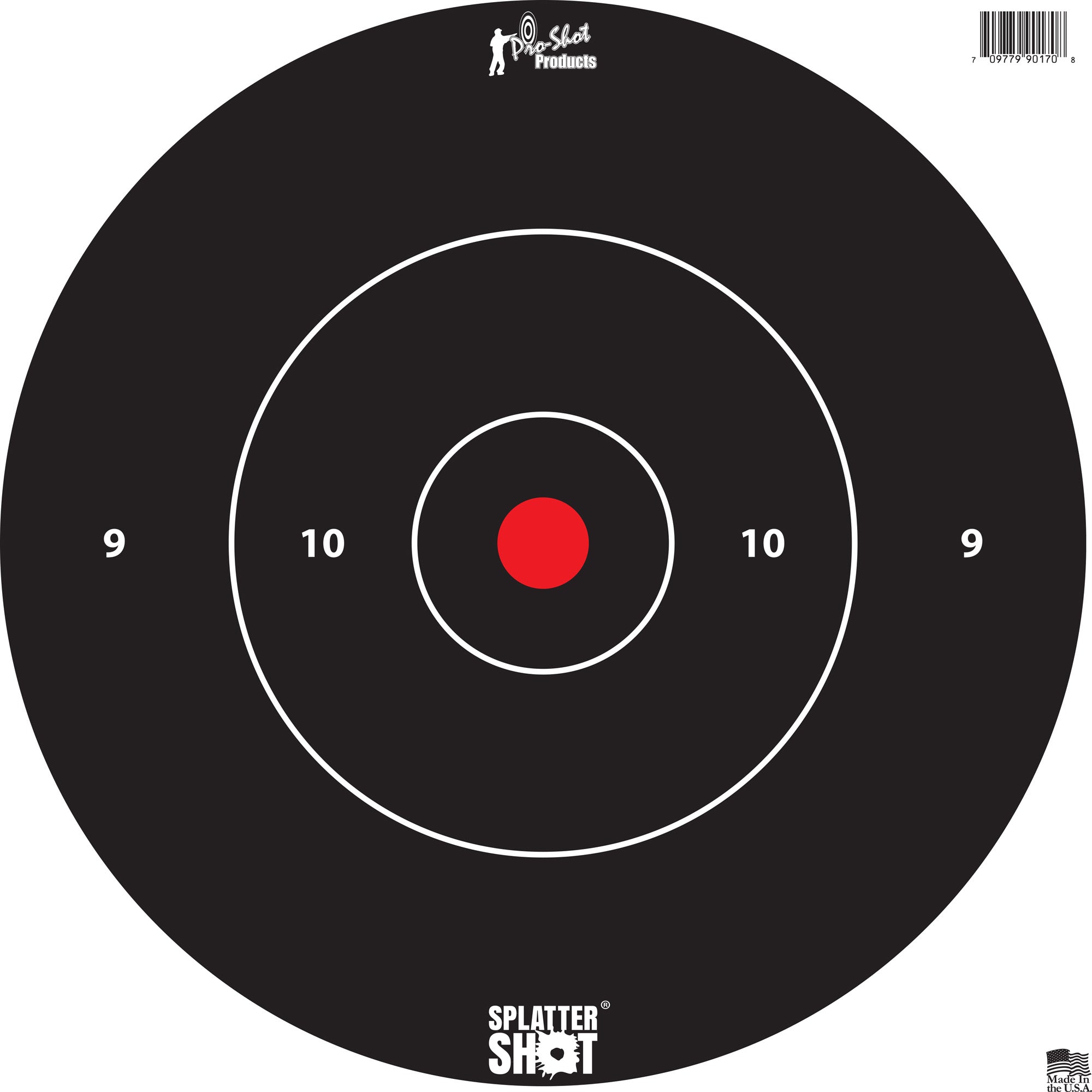 Pro-Shot Products Splatter Shot 12-inch White Bullseye Targets (5 Pack)