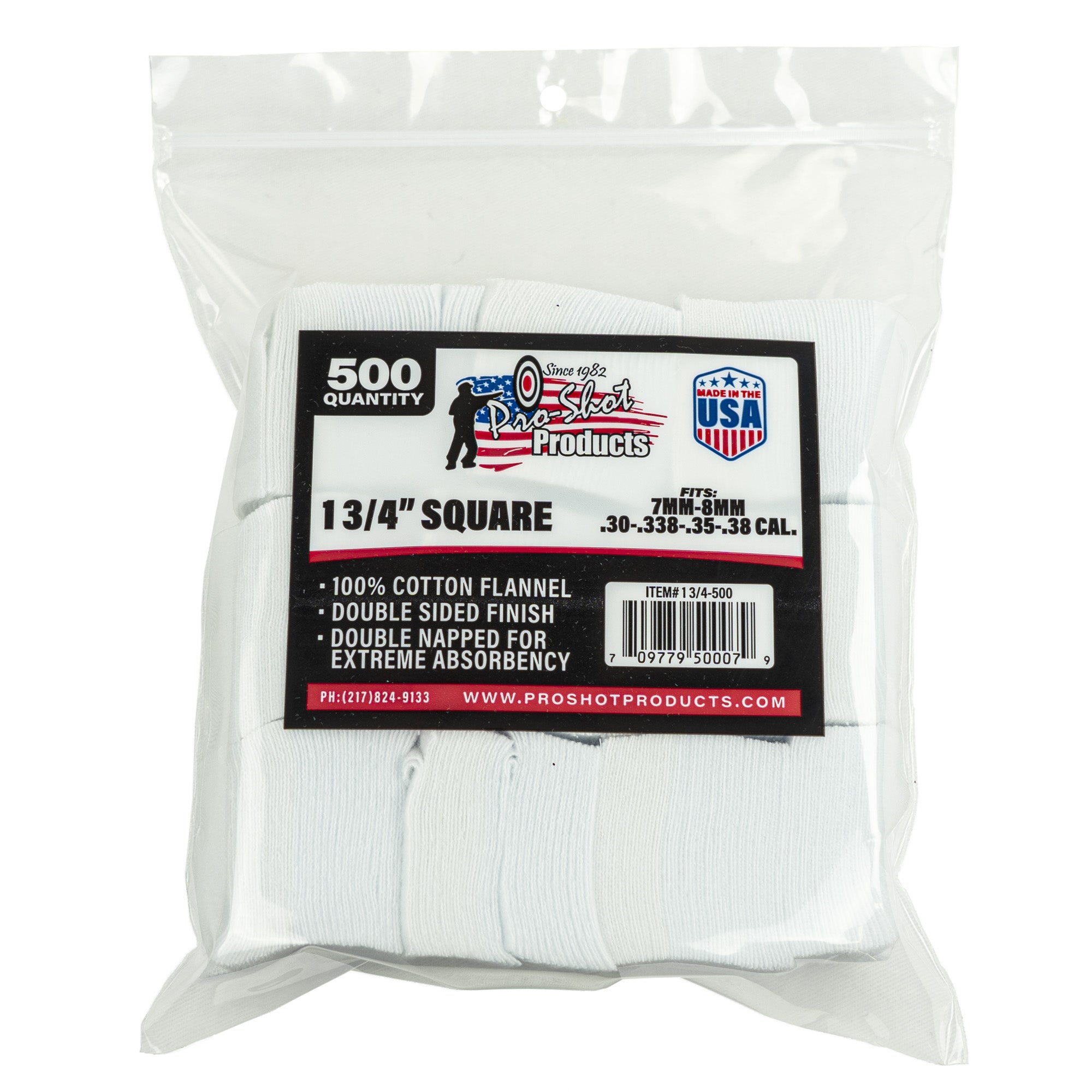 Pro-Shot Products 13/4-Inch Patch for 7mm-38 Caliber, 500-Pack