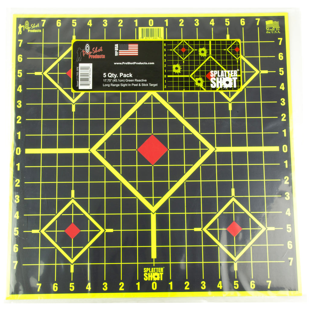 Pro-Shot Products Splatter Shot 17.75-Inch Sight-In Targets (5 Pack)