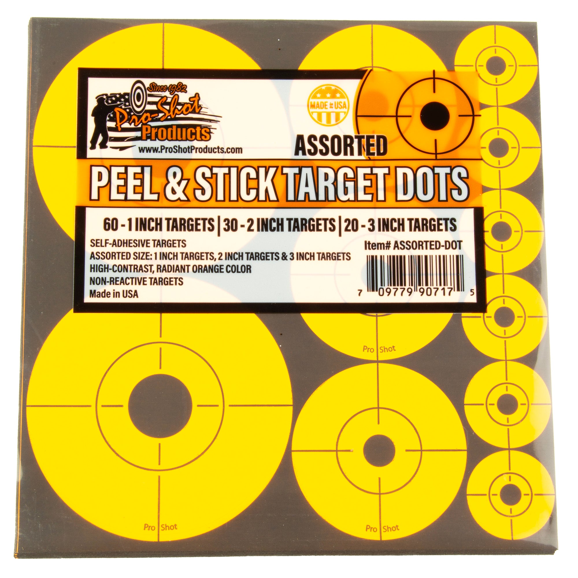 Pro-Shot Products Bullseye Target Assorted Dot Stickers - 3-inch, Pack of 10